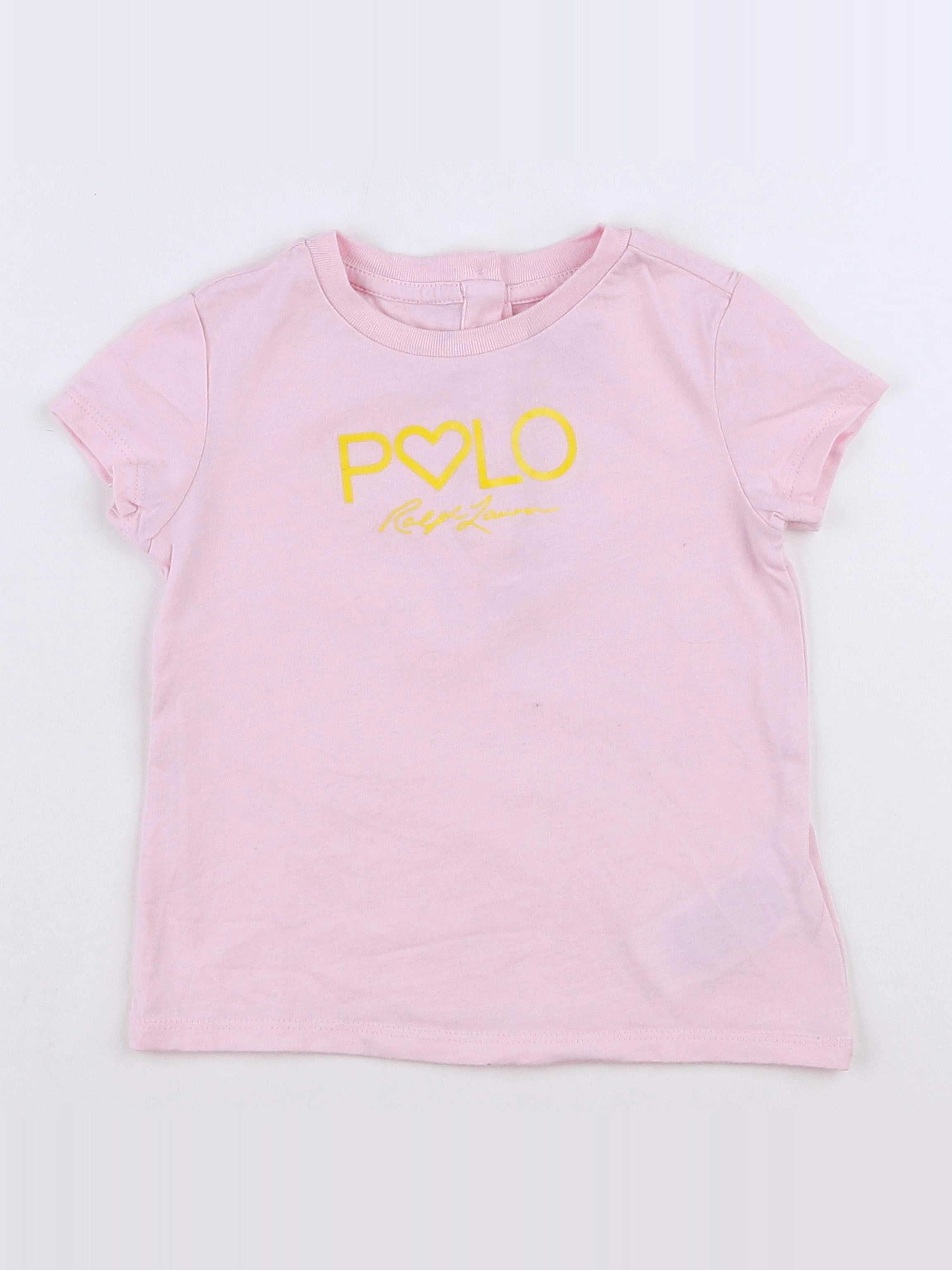 Ralph Lauren - tee-shirt rose - 12 mois