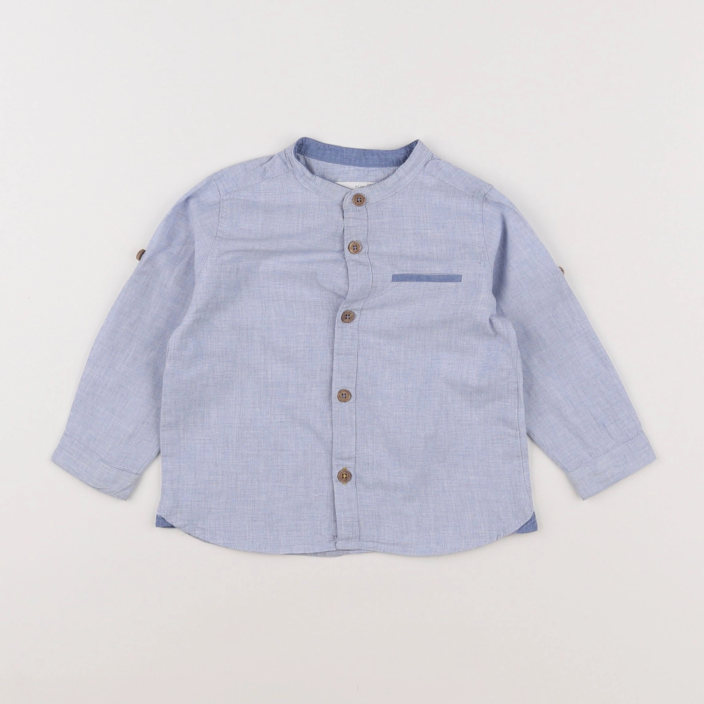 Zara - chemise bleu - 12/18 mois