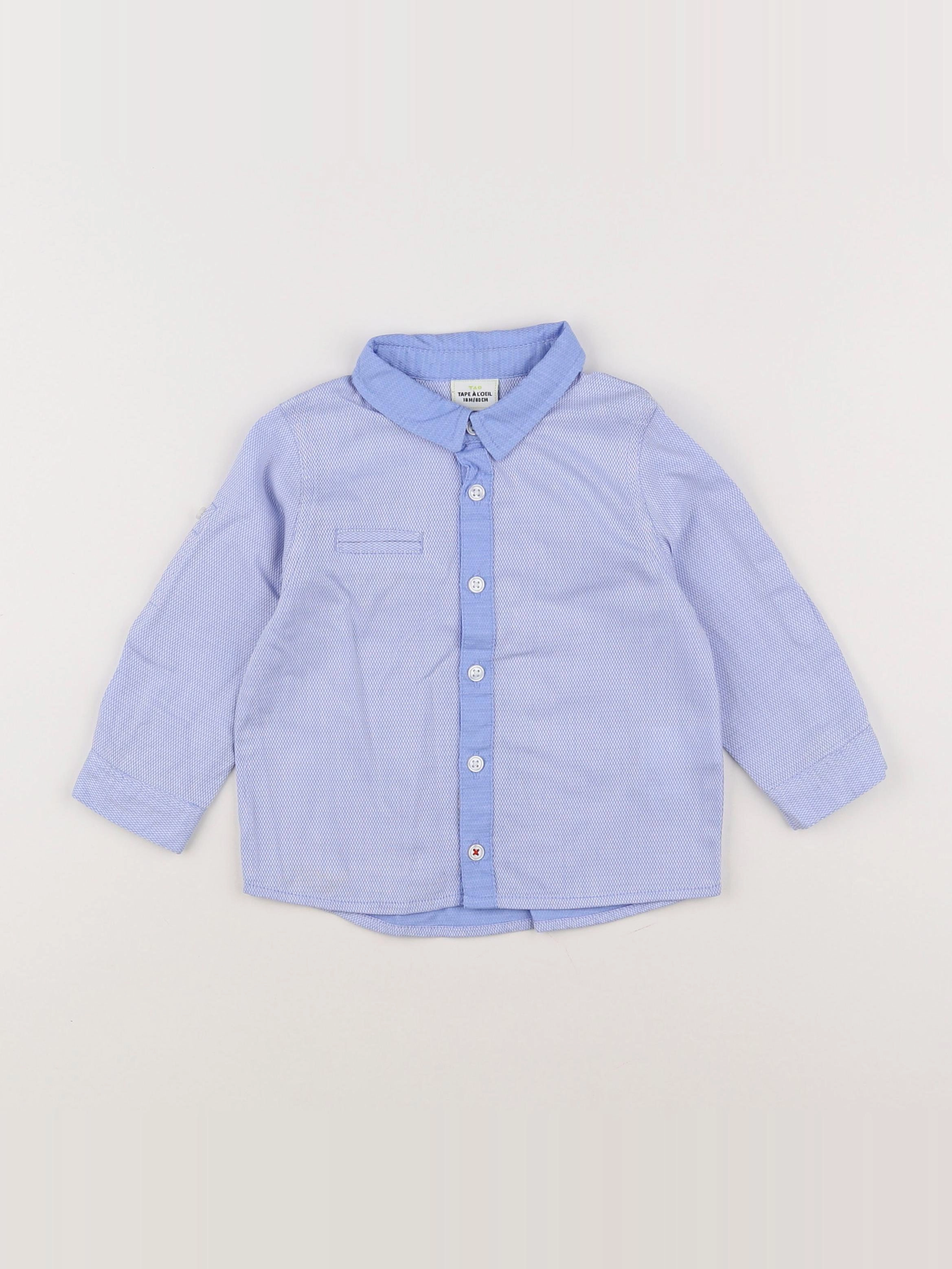 Tape à l'oeil - chemise bleu - 18 mois