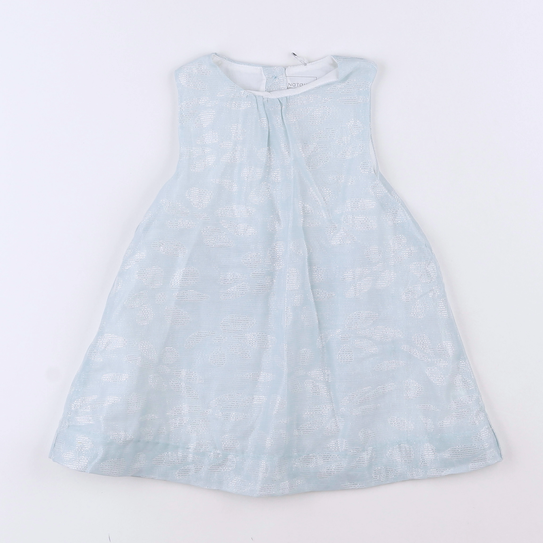 Natalys - robe bleu, blanc - 12 mois
