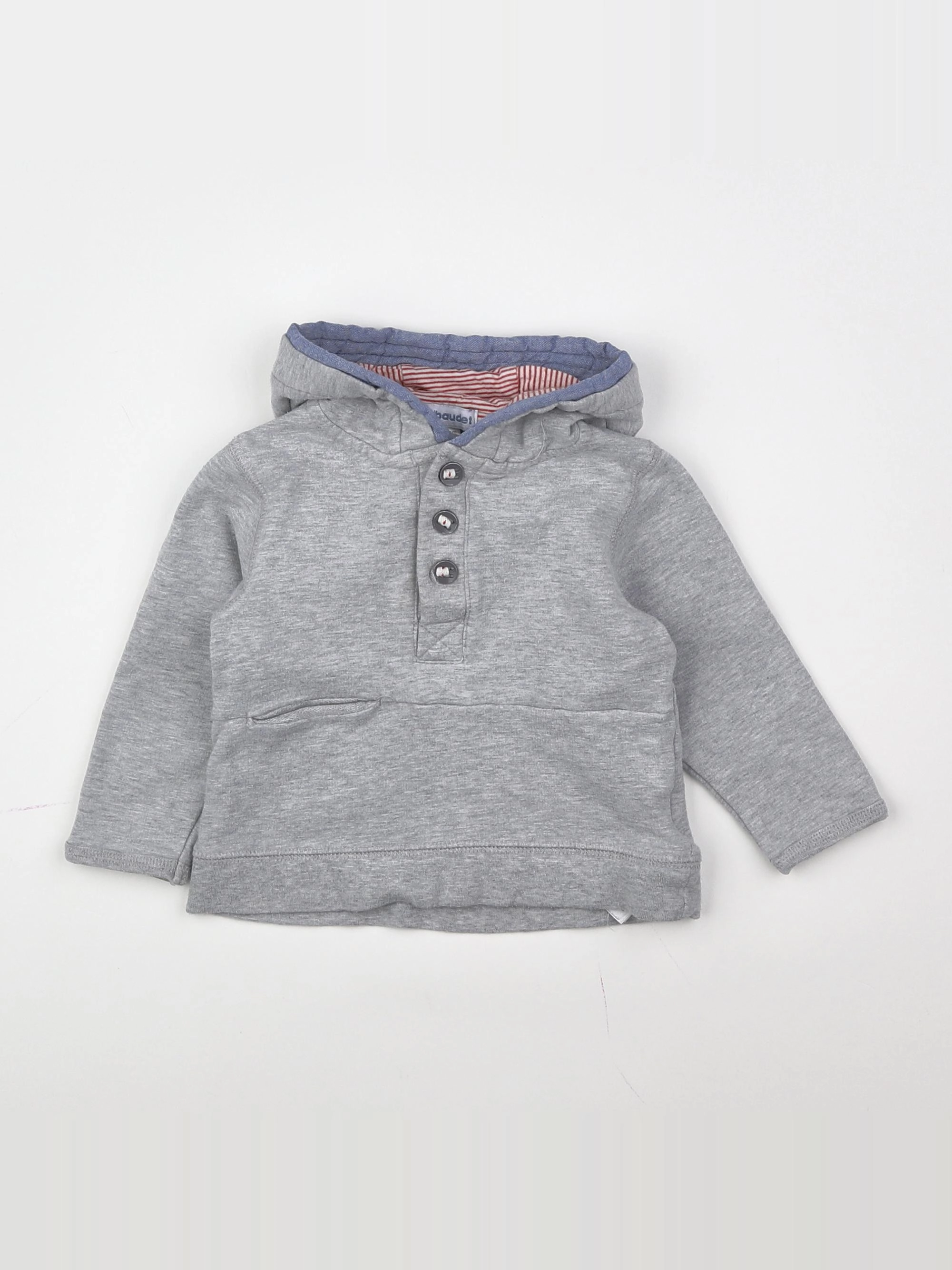 Vertbaudet - sweat gris - 12 mois