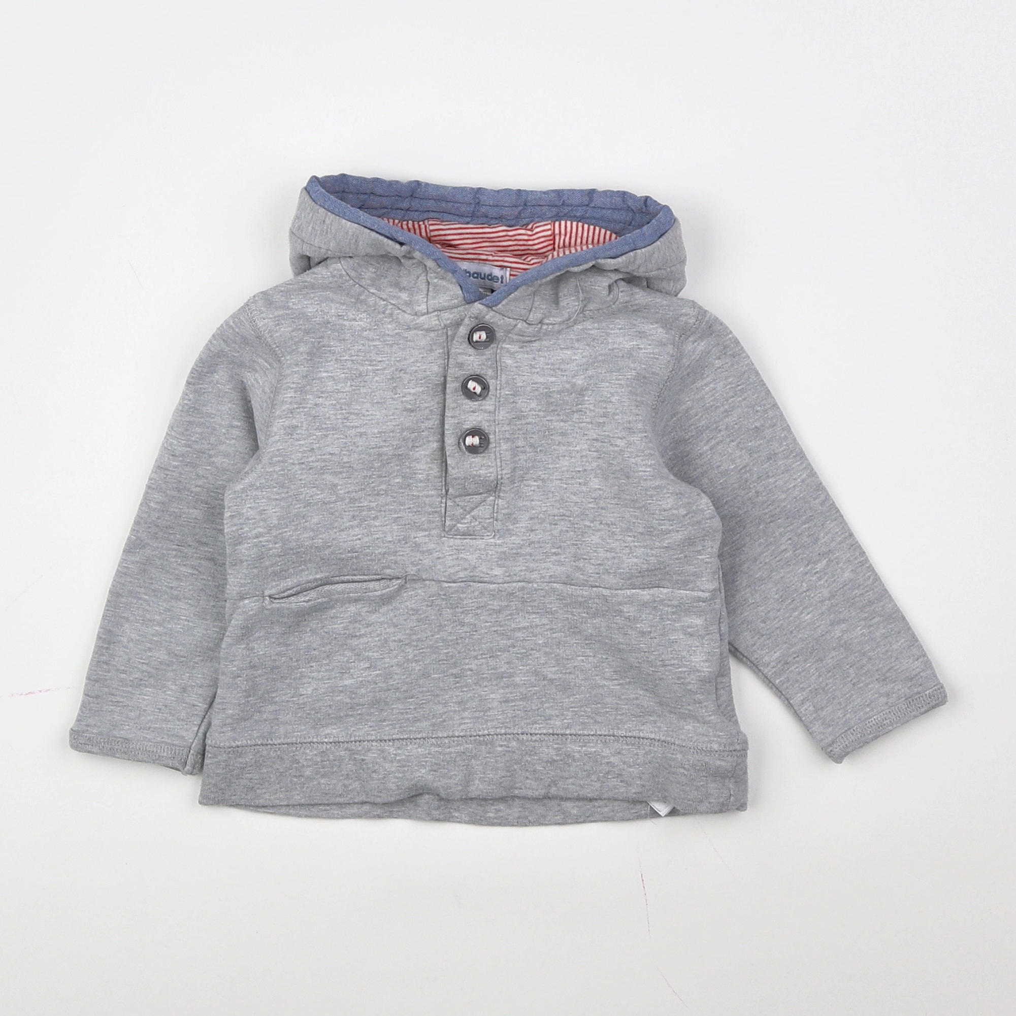 Vertbaudet - sweat gris - 12 mois