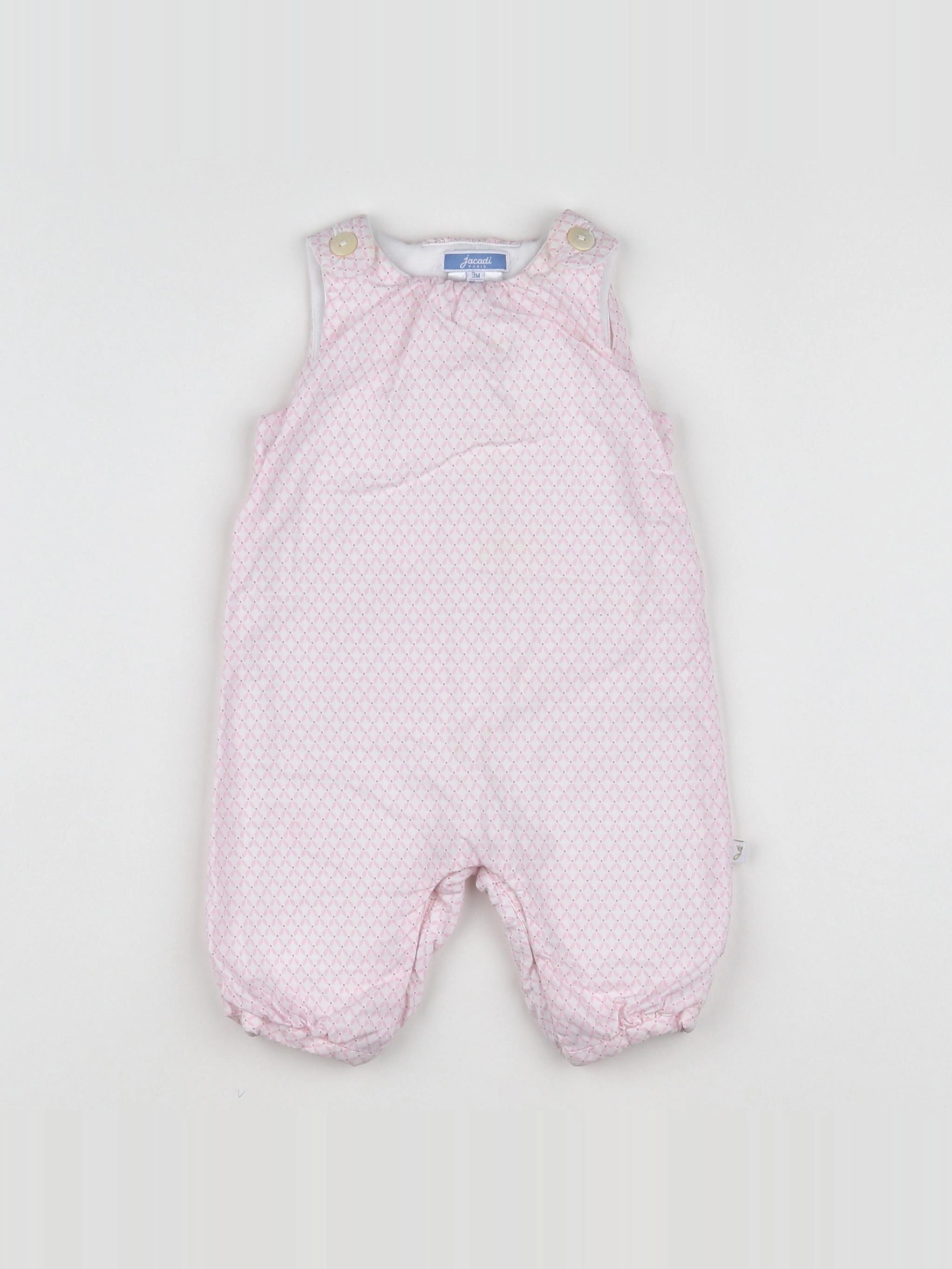 Jacadi - combinaison doublé rose - 3 mois