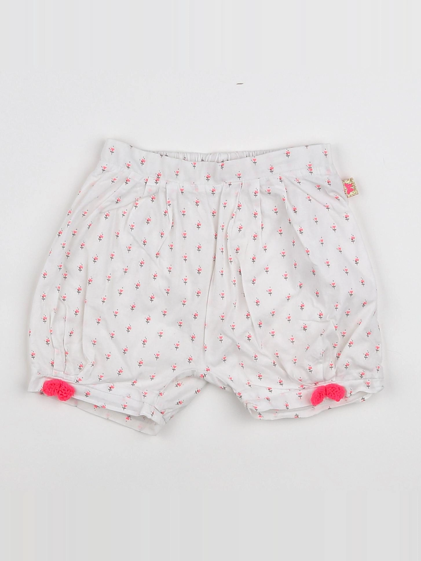 Billie Blush - short blanc, rose - 18 mois