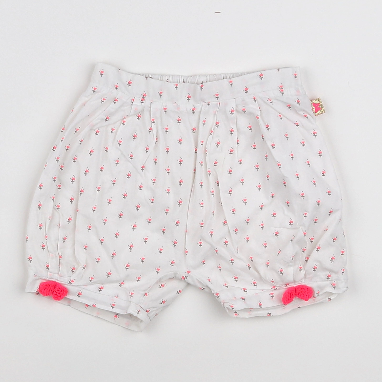 Billie Blush - short blanc, rose - 18 mois