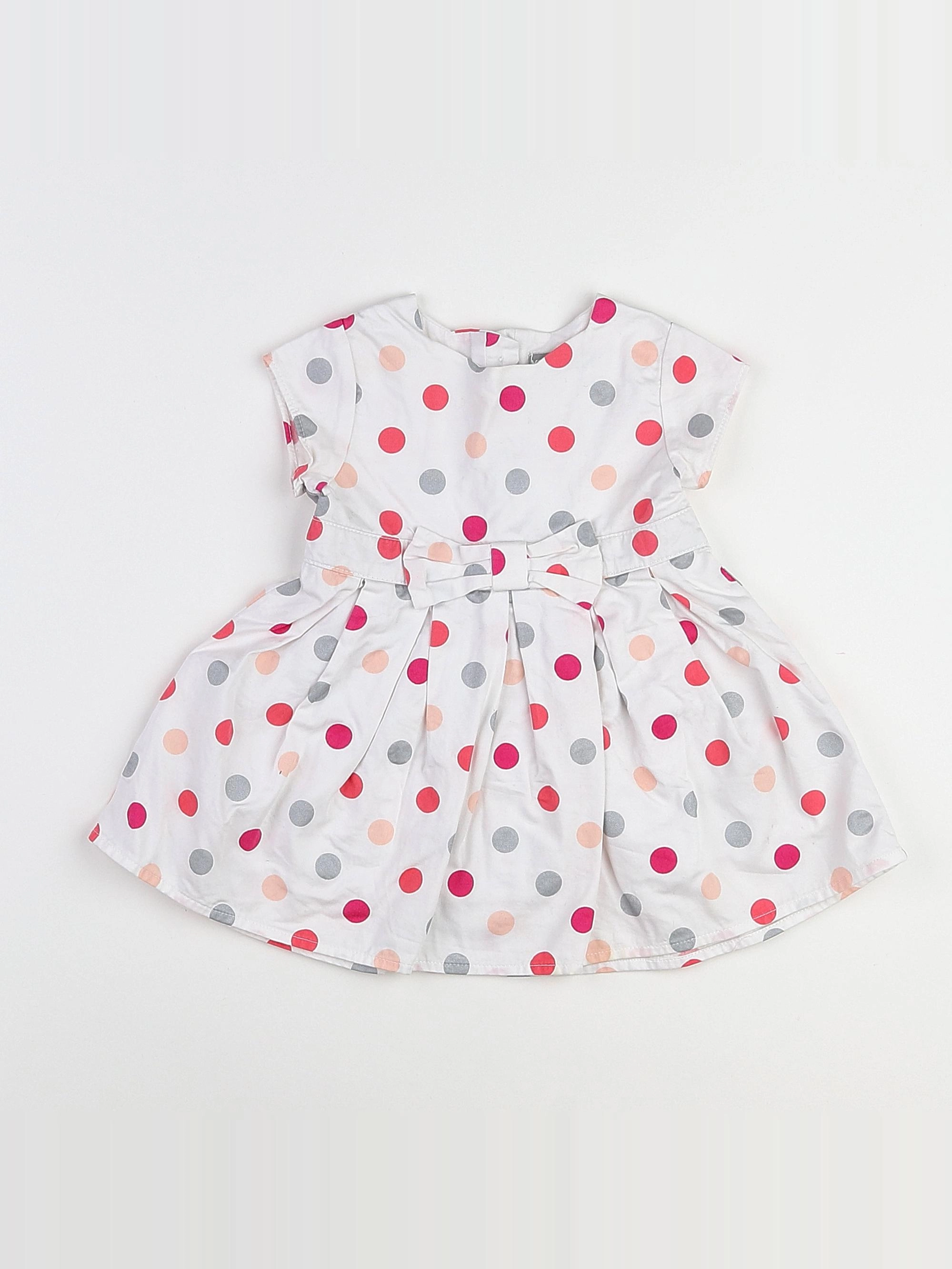 Vertbaudet - robe multicolore - 9 mois