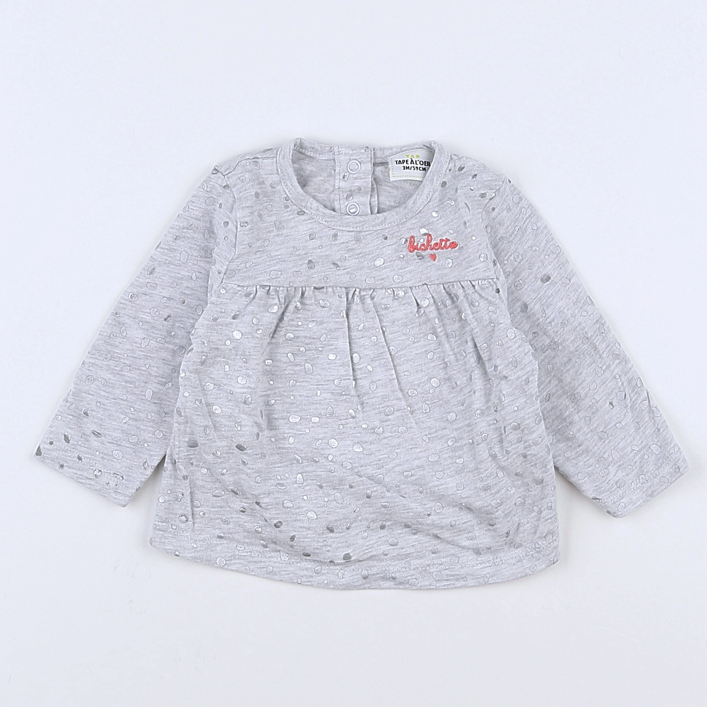 Tape à l'oeil - tee-shirt gris - 3 mois