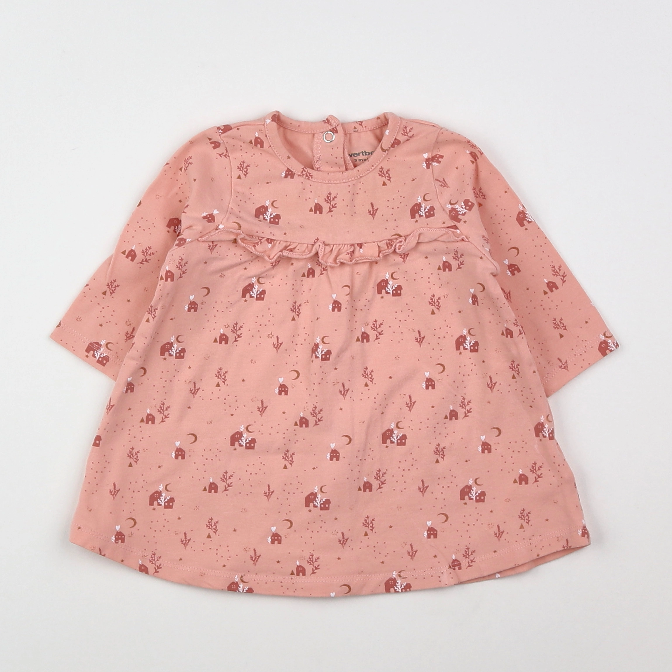 Vertbaudet - robe rose - 3 mois