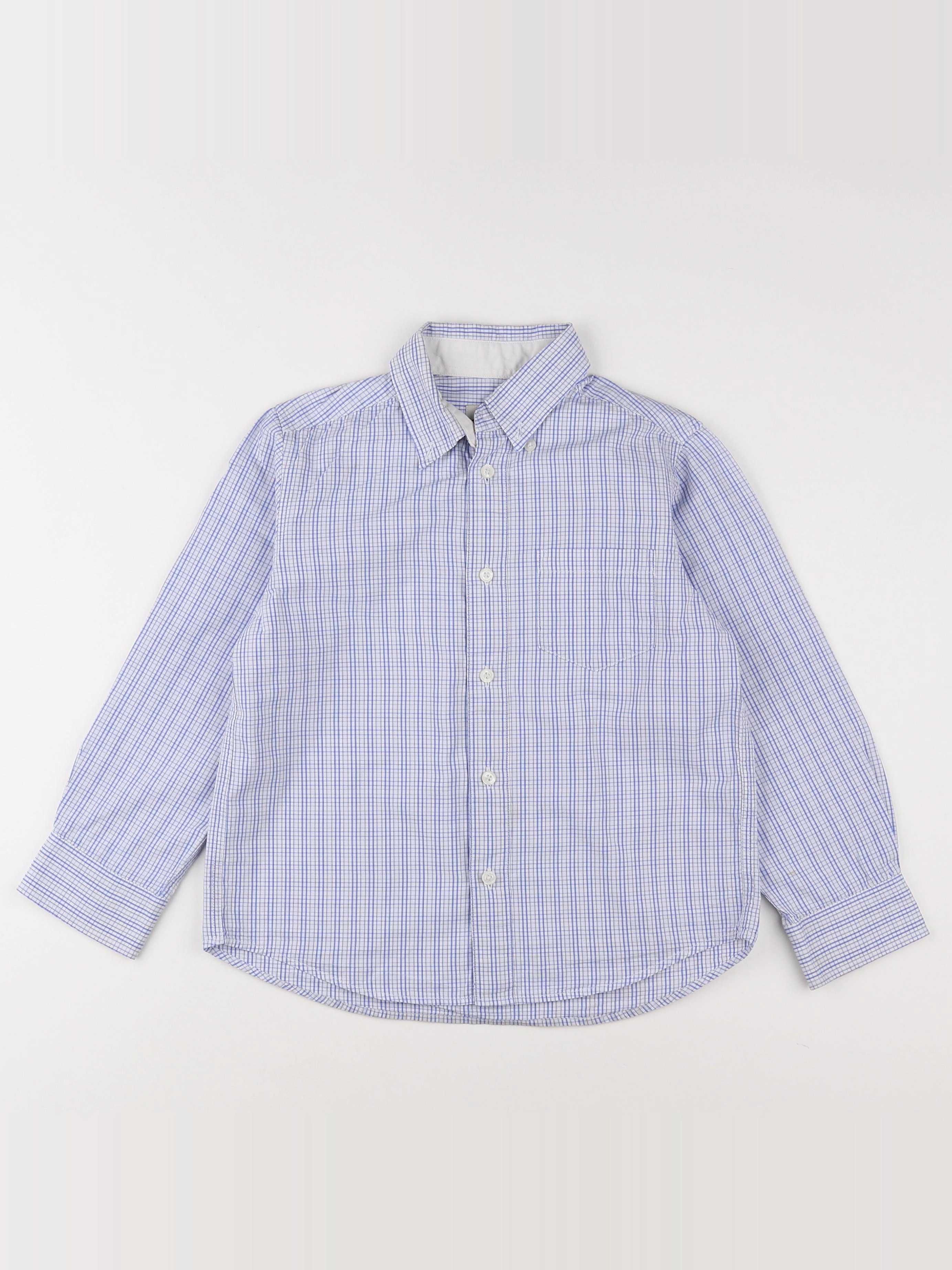 Cyrillus - chemise blanc, bleu - 8 ans