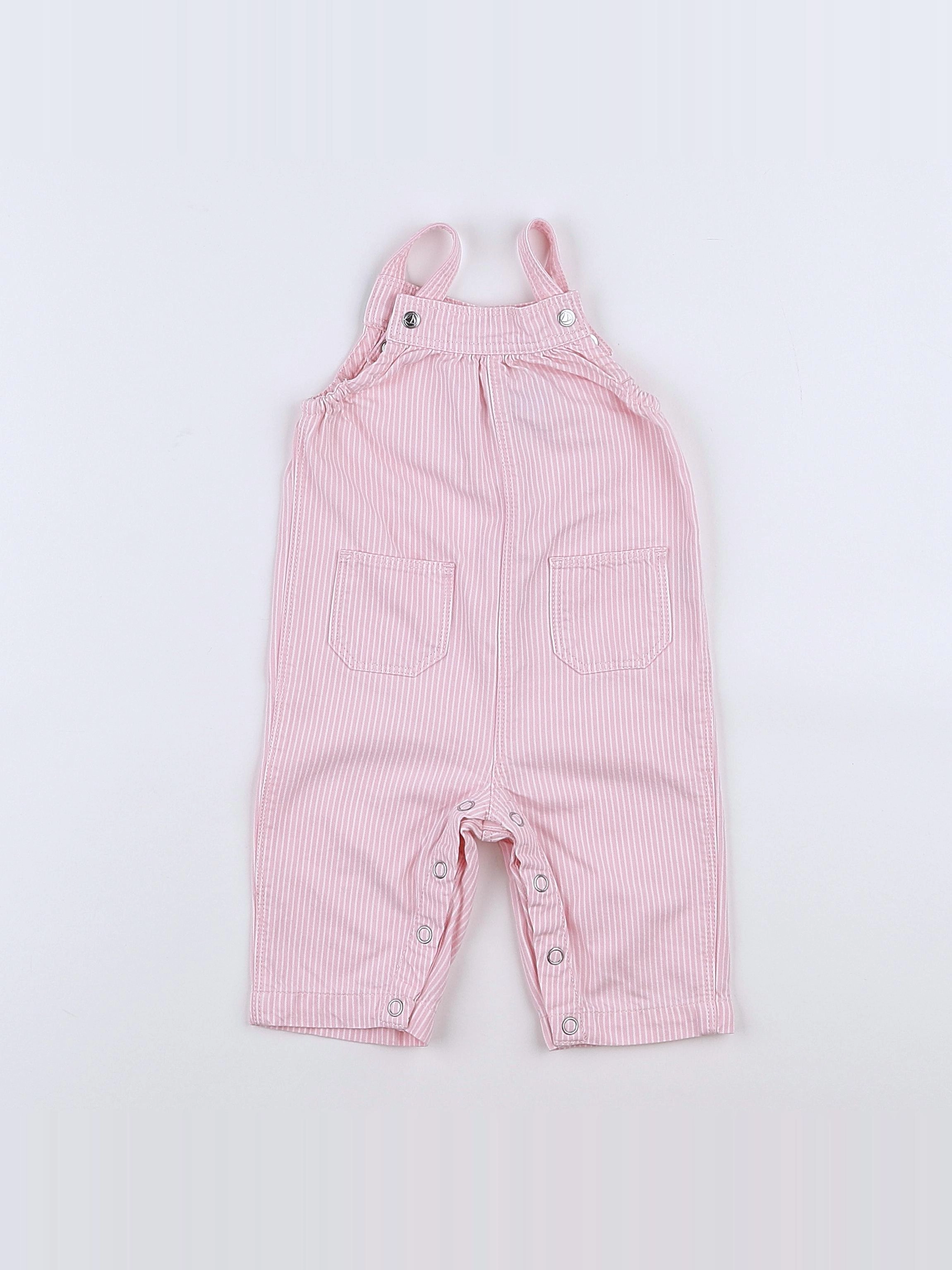 Petit Bateau - salopette rose - 3 mois