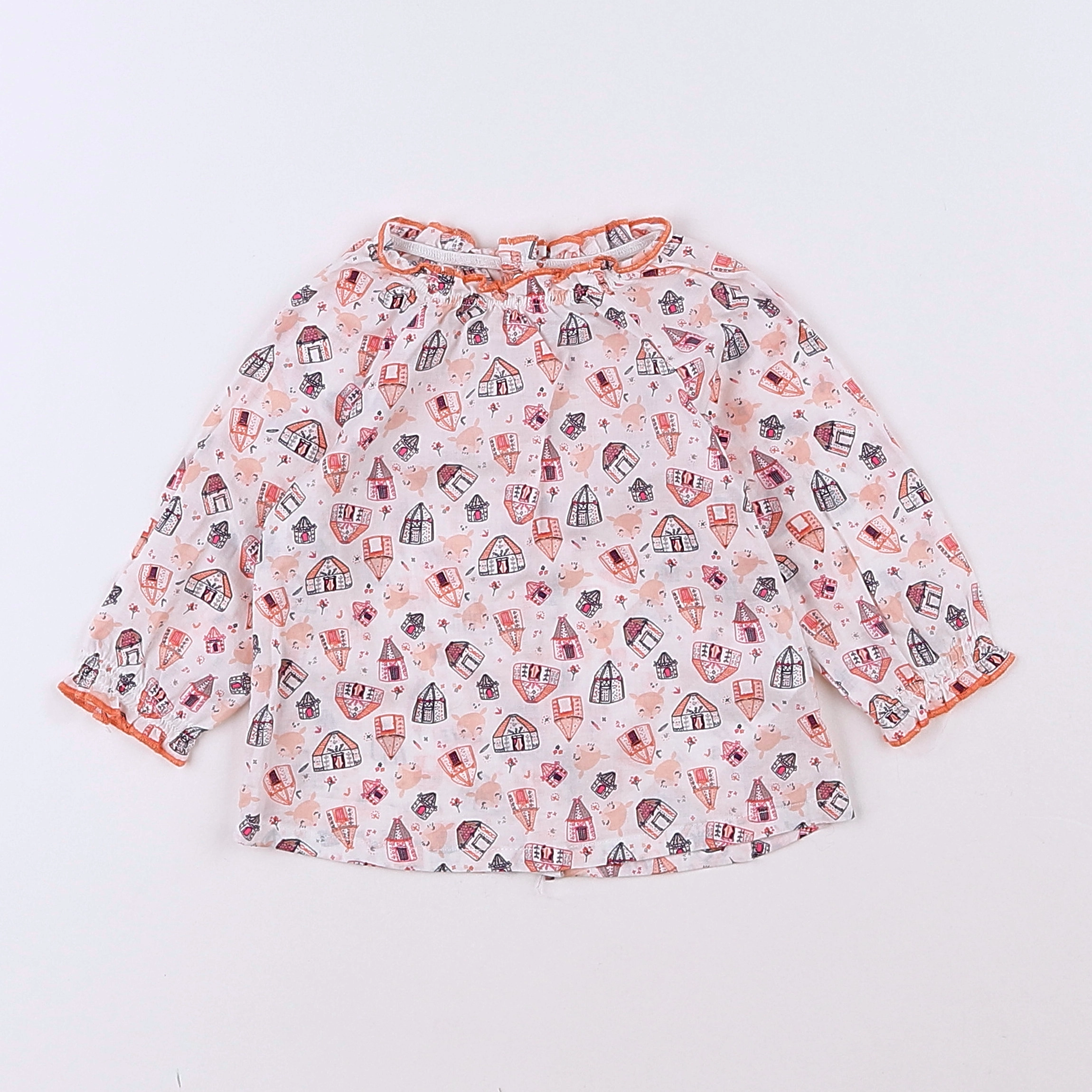 Vertbaudet - blouse orange - 3 mois