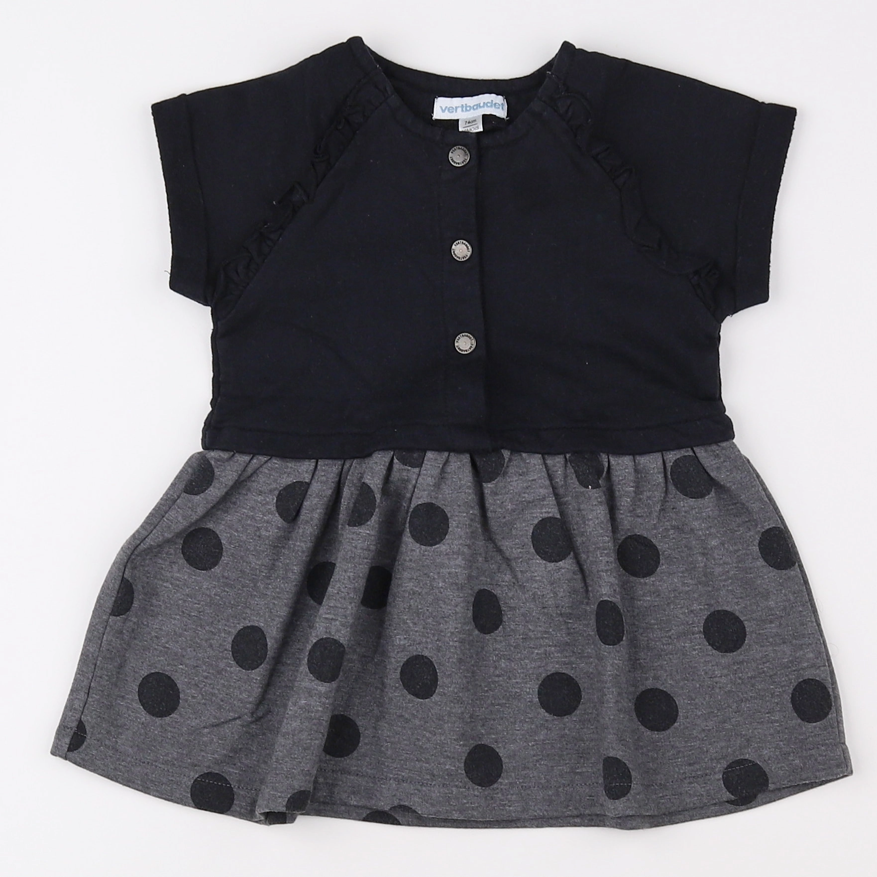 Vertbaudet - robe noir - 12 mois