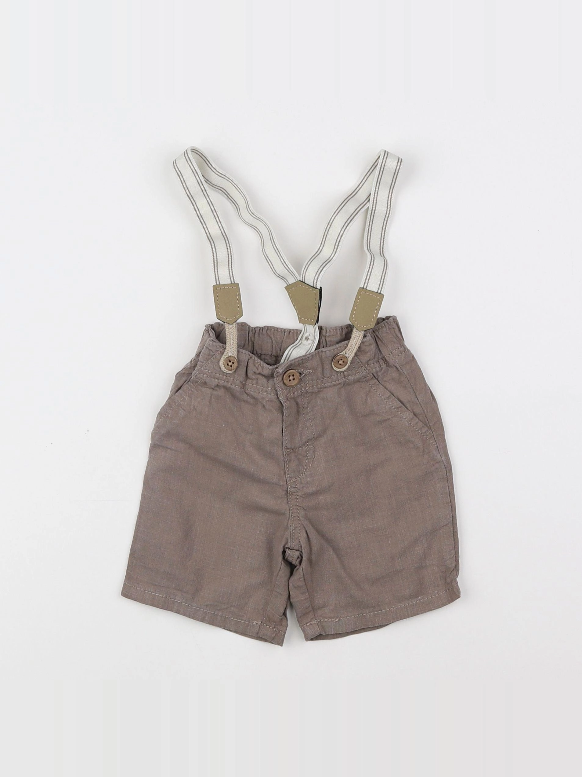 H&M - short marron - 3/6 mois