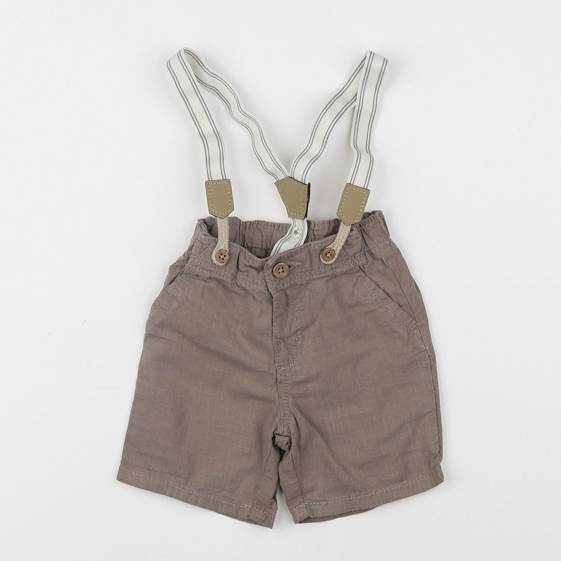 H&M - short marron - 3/6 mois