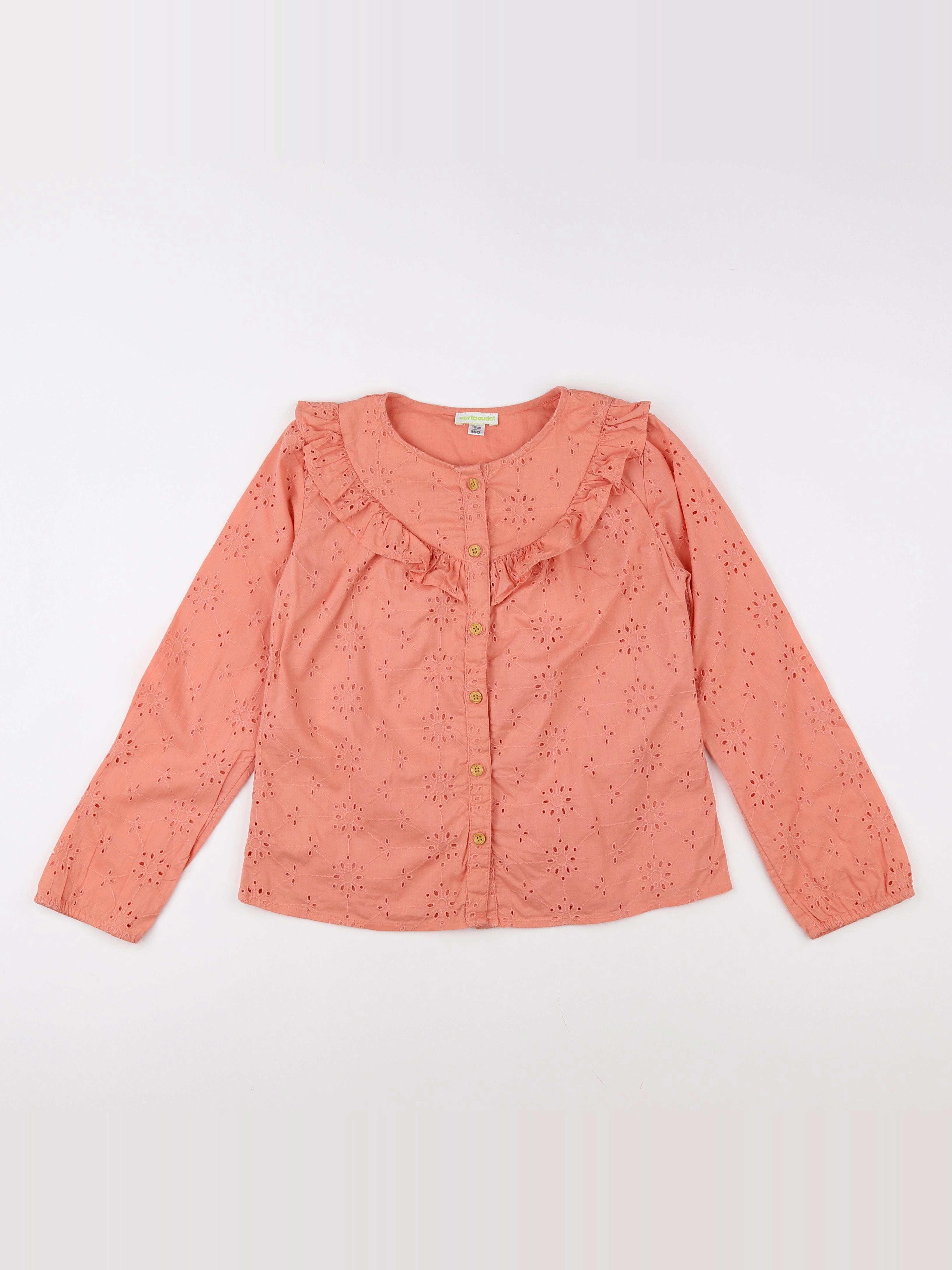 Vertbaudet - chemise orange - 9 ans