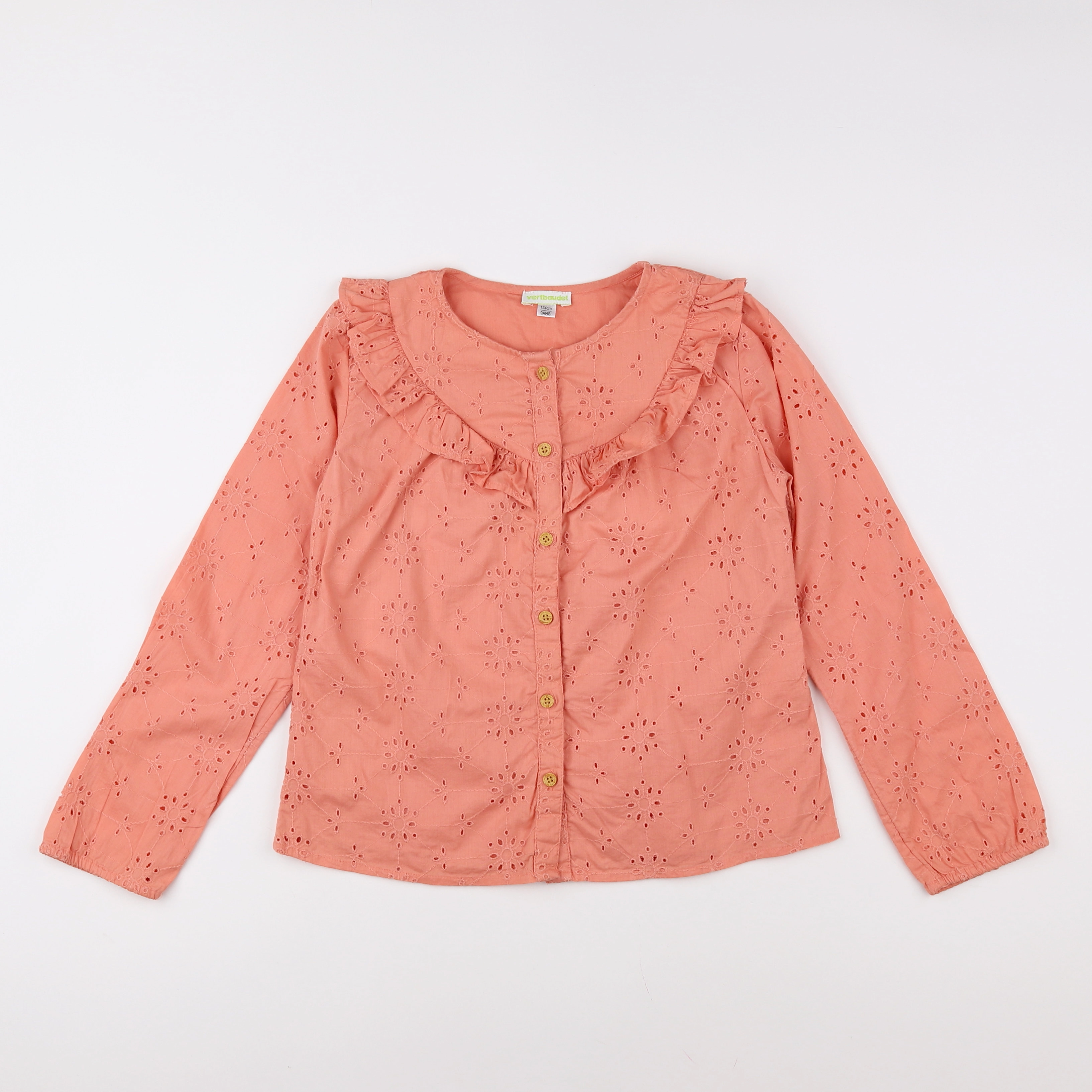 Vertbaudet - chemise orange - 9 ans