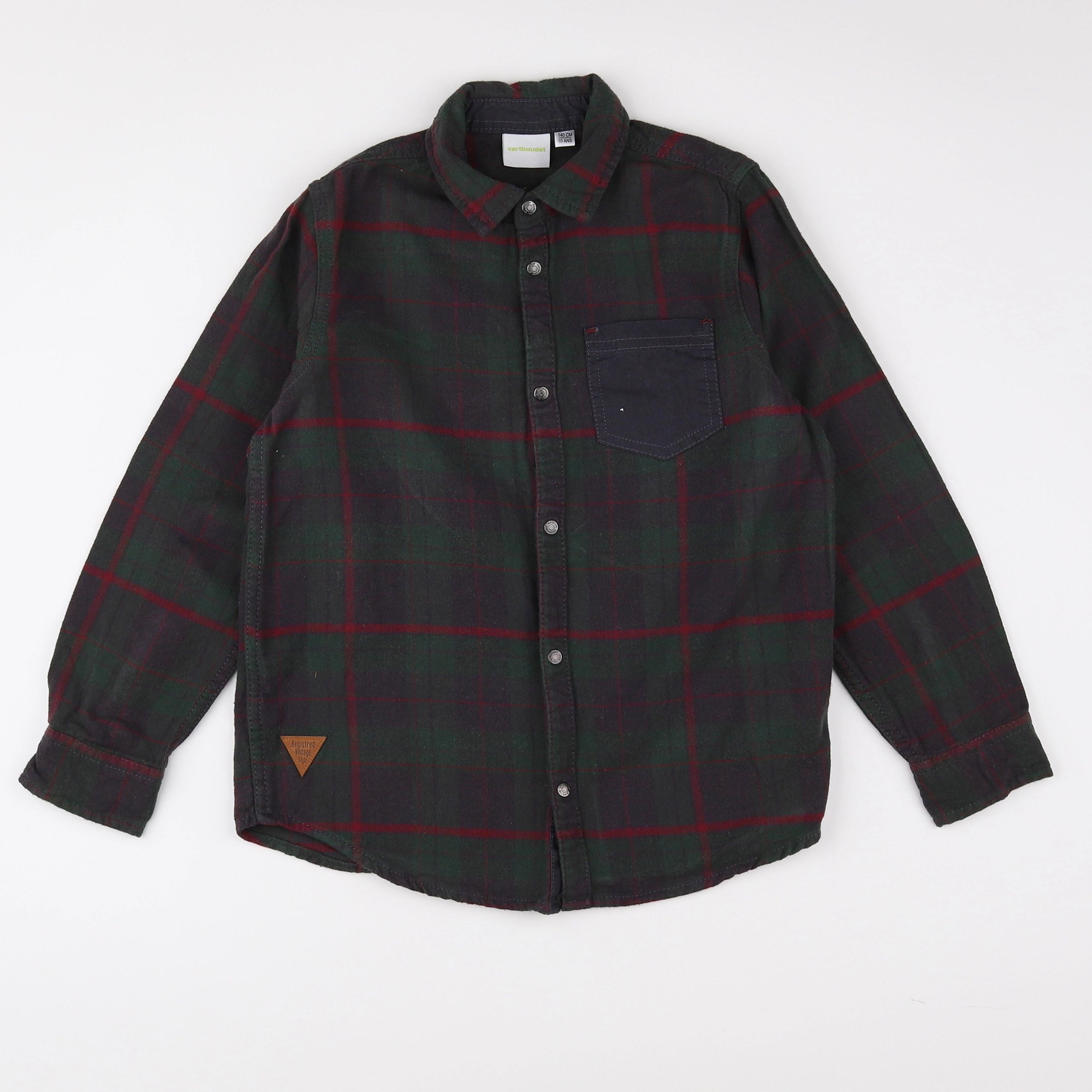 Vertbaudet - chemise multicolore - 10 ans