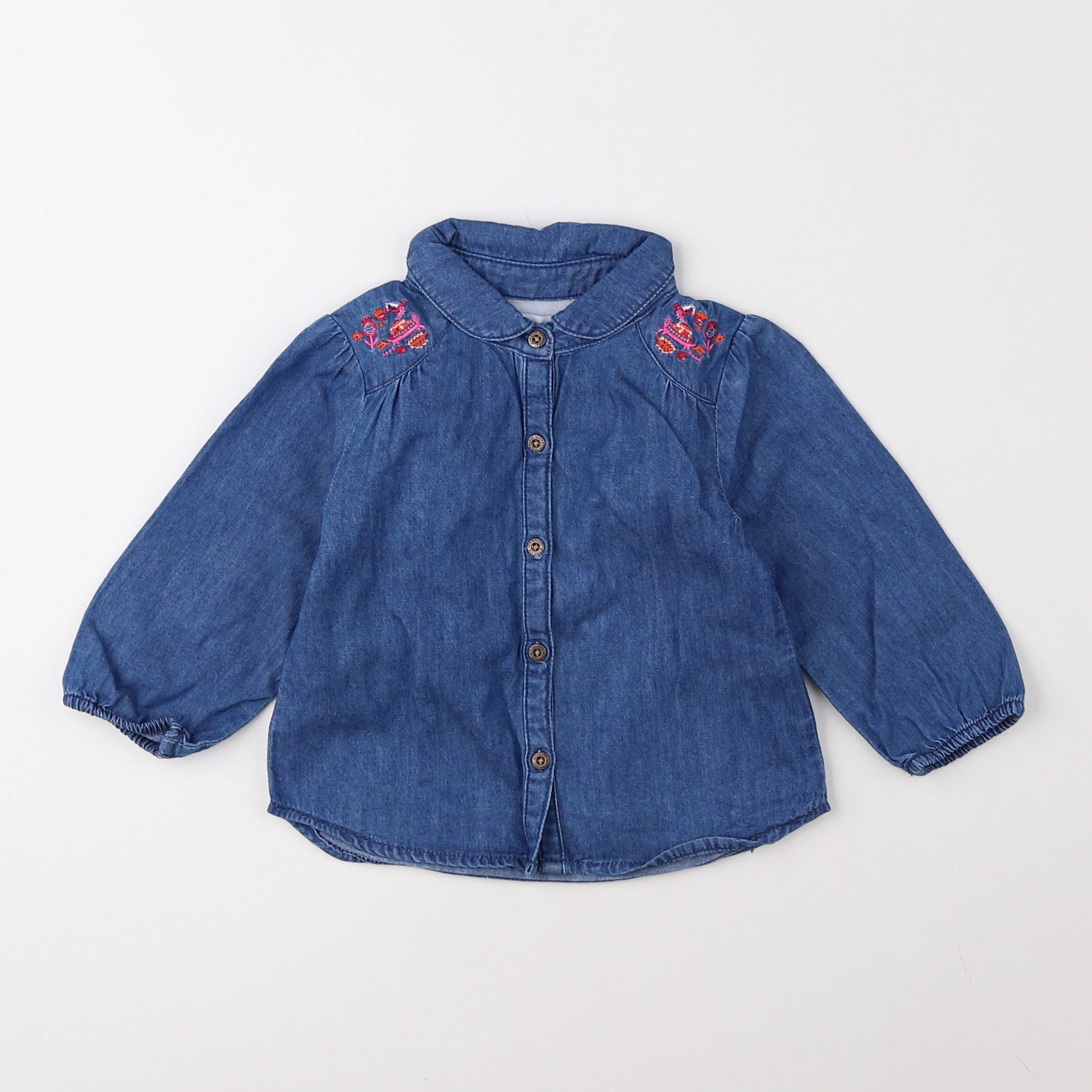 Vertbaudet - blouse bleu - 9 mois