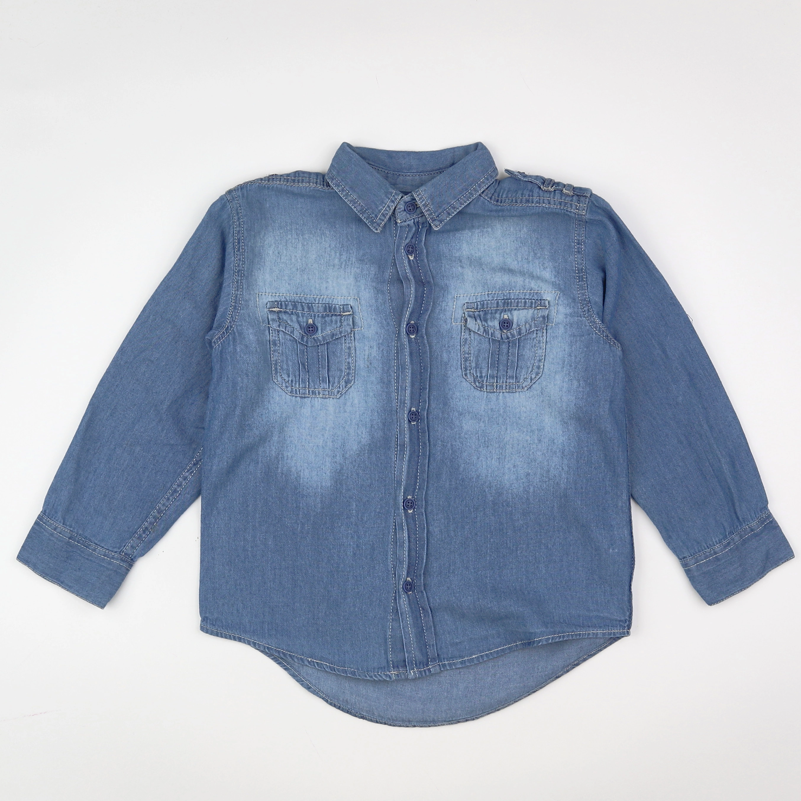 Vertbaudet - chemise bleu - 5 ans