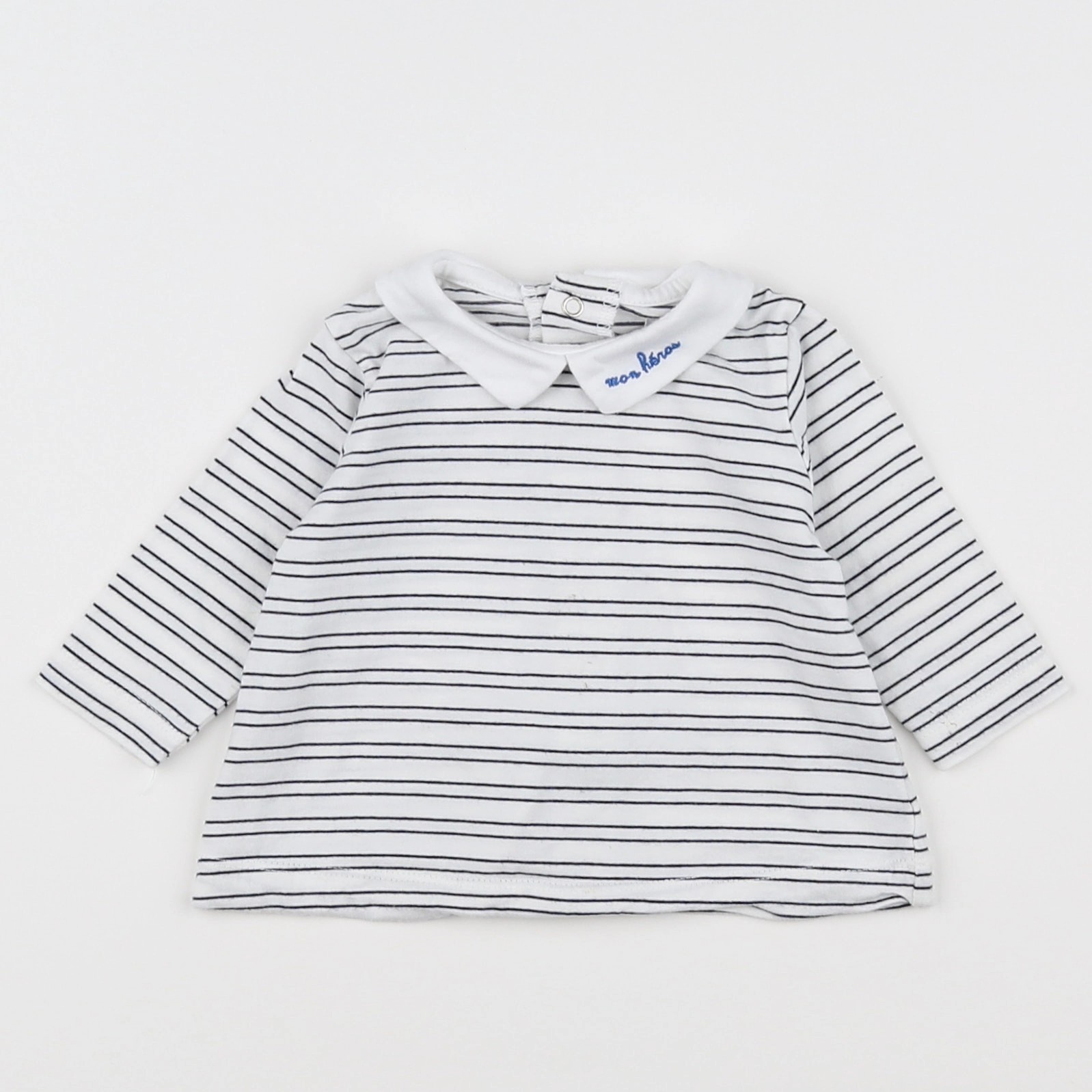 Boutchou - tee-shirt bleu, blanc - 3 mois