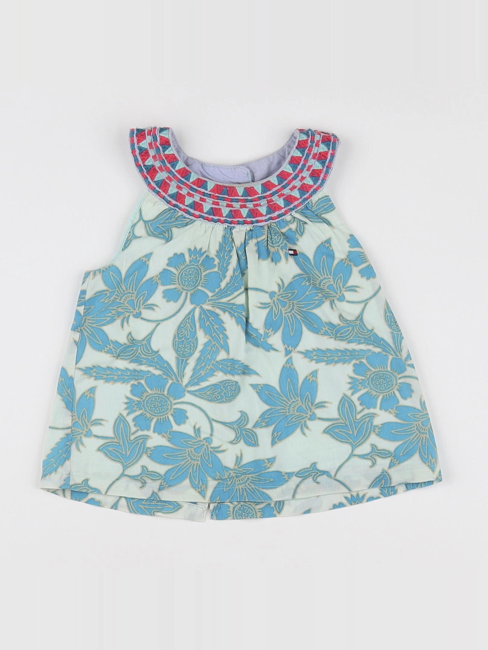 Tommy Hilfiger - blouse bleu, vert - 12 mois