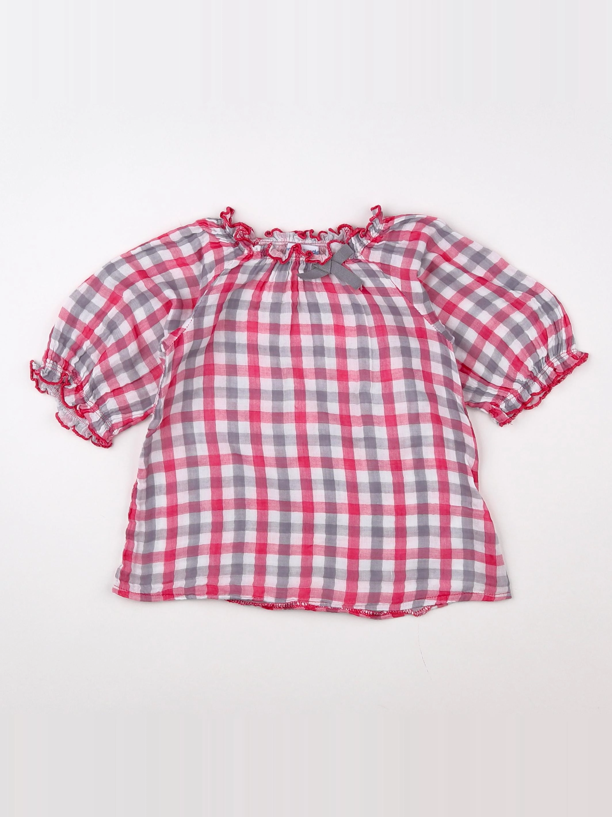 Vertbaudet - blouse blanc, rose - 18 mois
