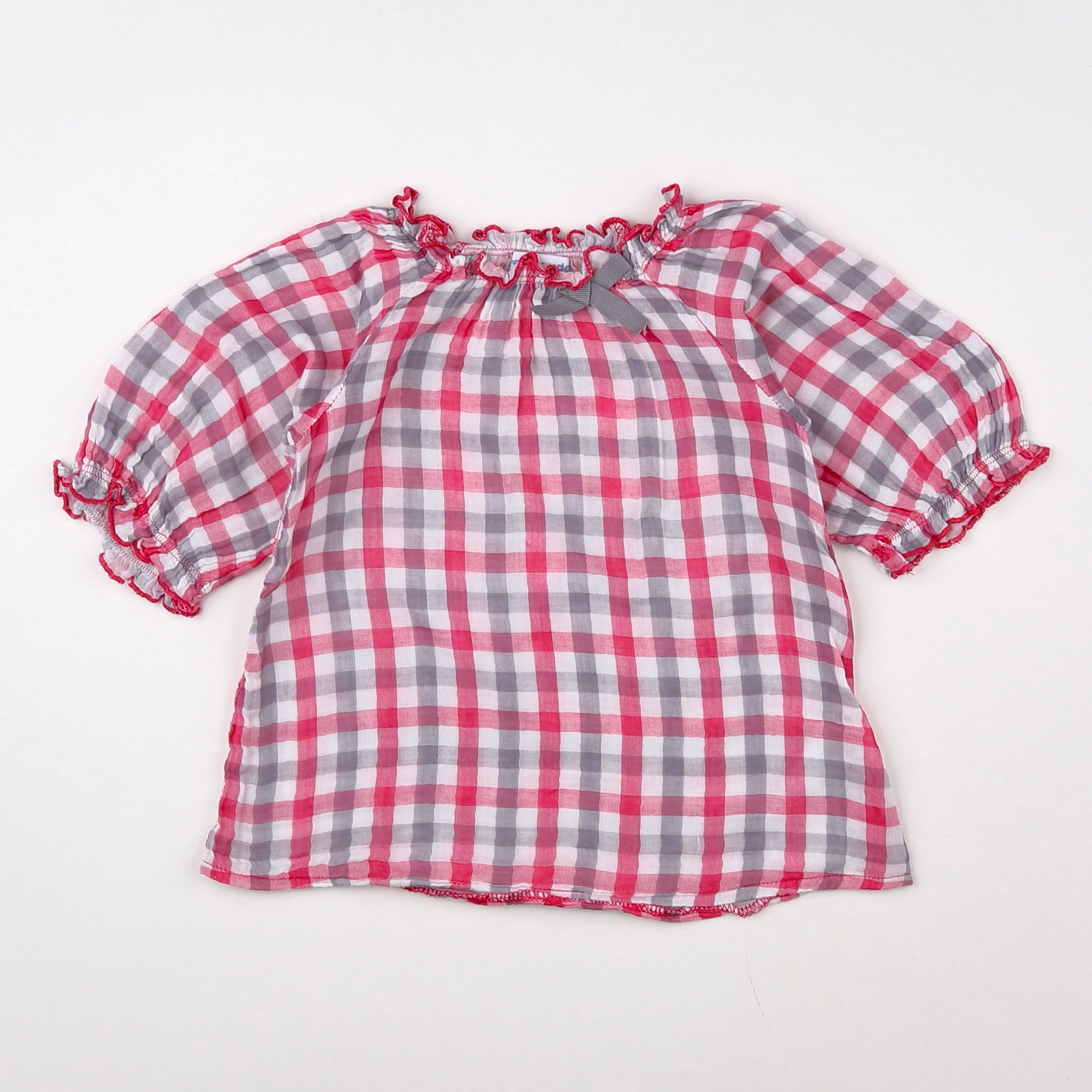 Vertbaudet - blouse blanc, rose - 18 mois