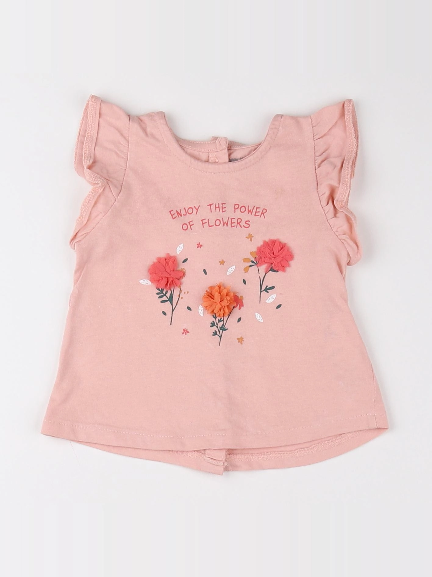 Vertbaudet - tee-shirt rose - 3 mois