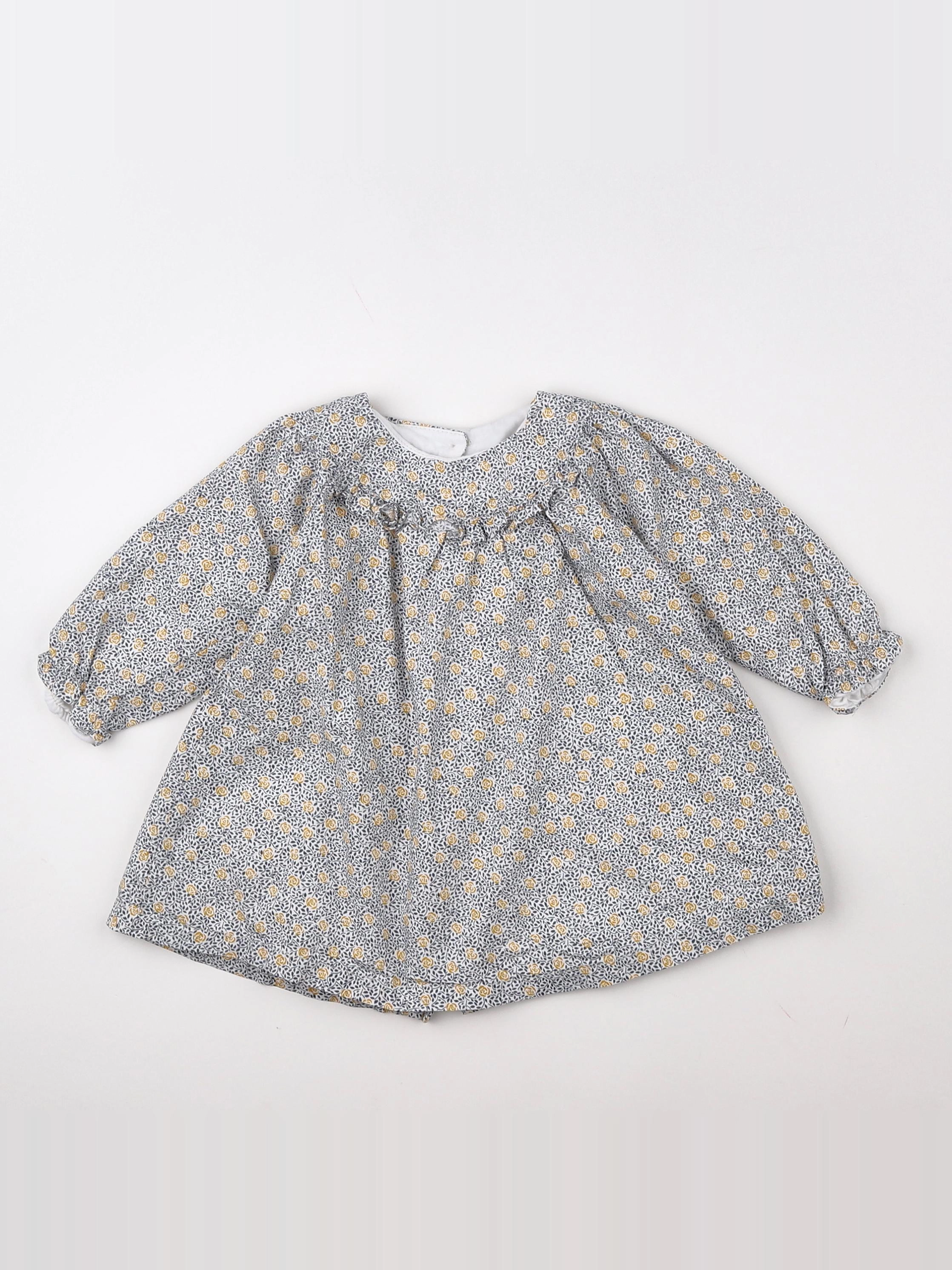Absorba - robe bleu, jaune - 9 mois