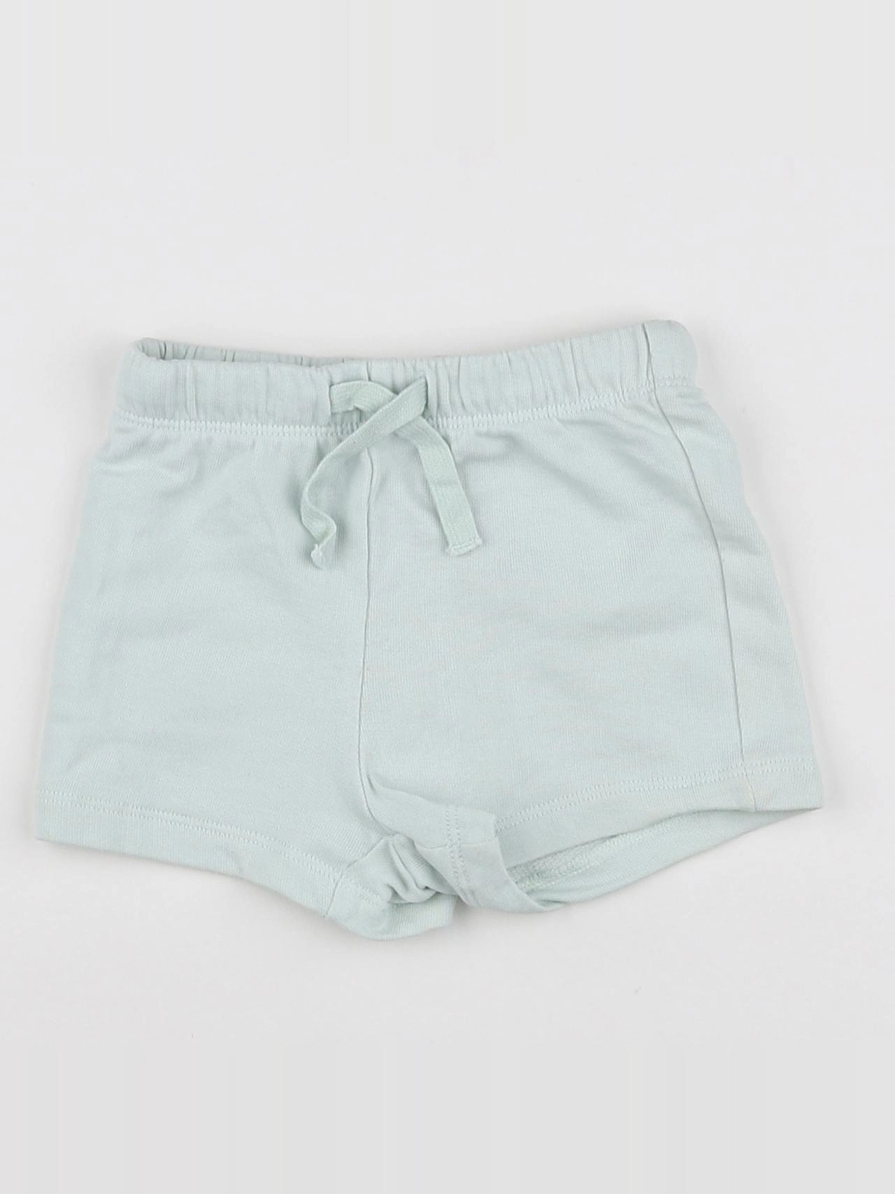 H&M - short bleu - 6 mois