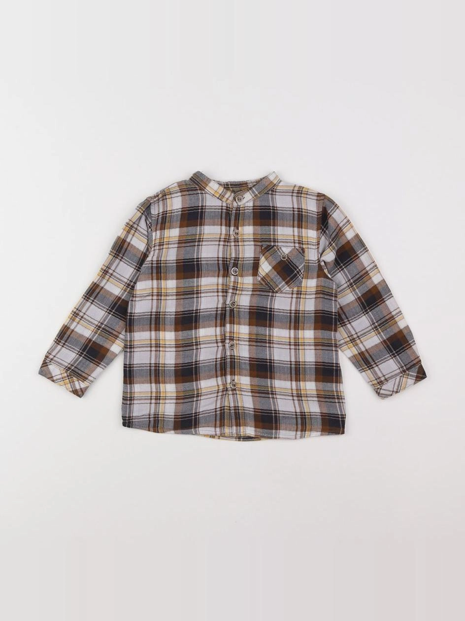 Zara - chemise marron, jaune - 12/18 mois