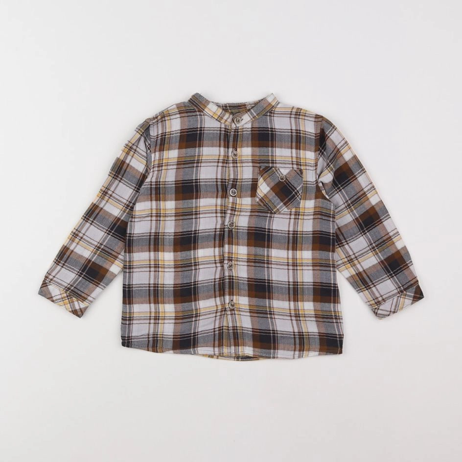 Zara - chemise marron, jaune - 12/18 mois