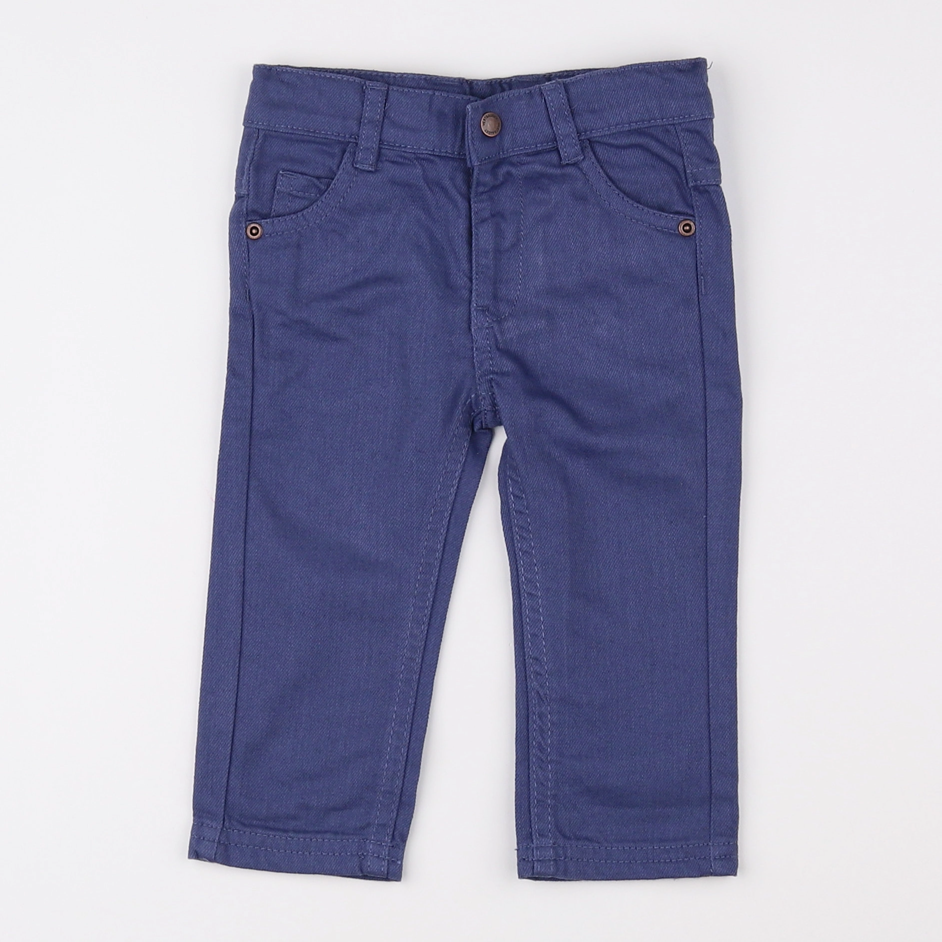 Vertbaudet - pantalon bleu - 12 mois