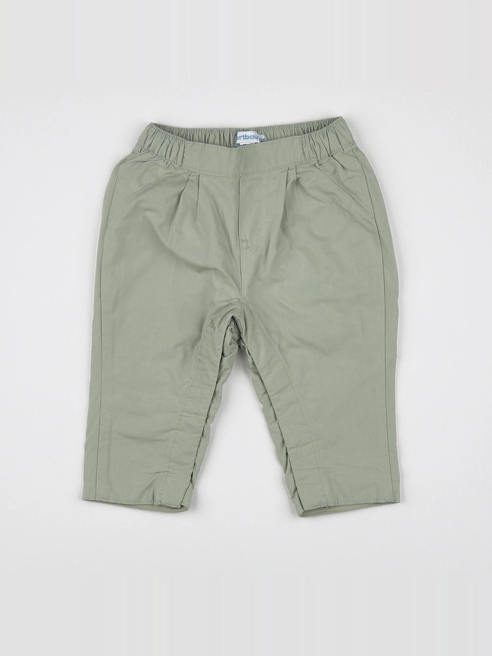Vertbaudet - pantalon vert - 3 mois