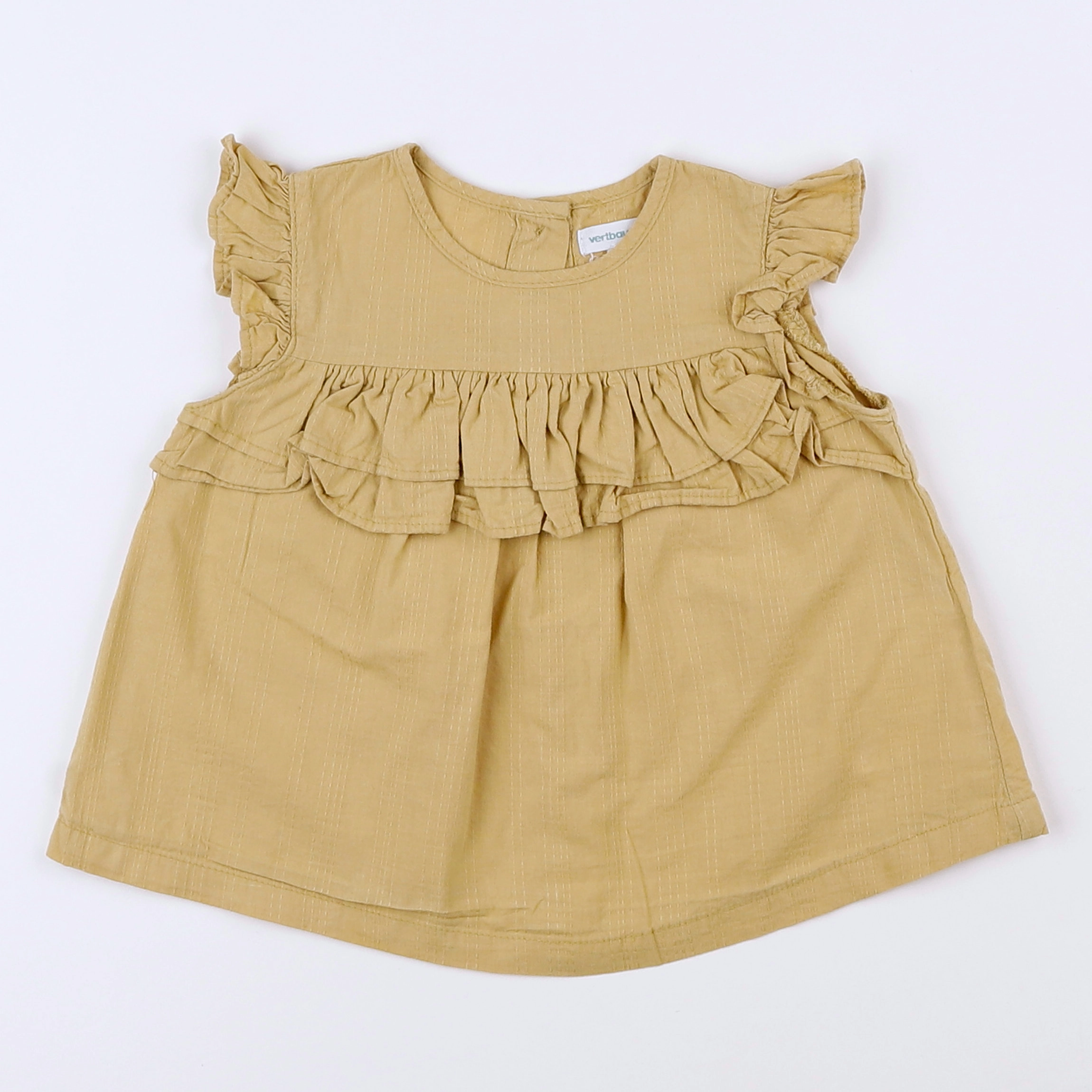 Vertbaudet - blouse jaune - 9 mois