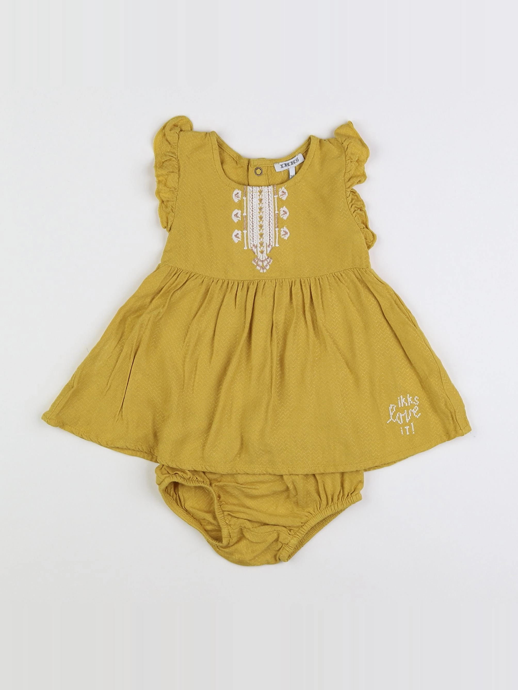 IKKS - robe jaune - 3 mois