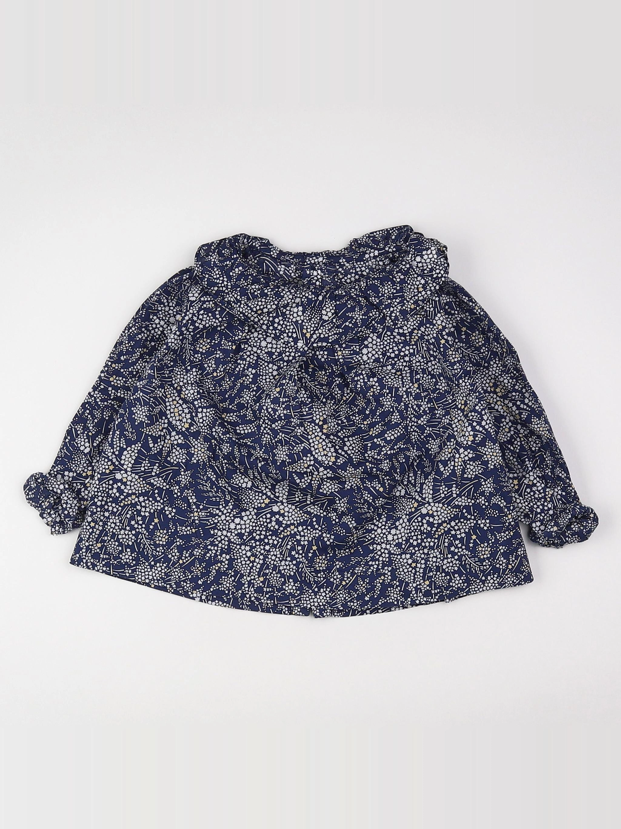 Jacadi - blouse bleu - 12 mois