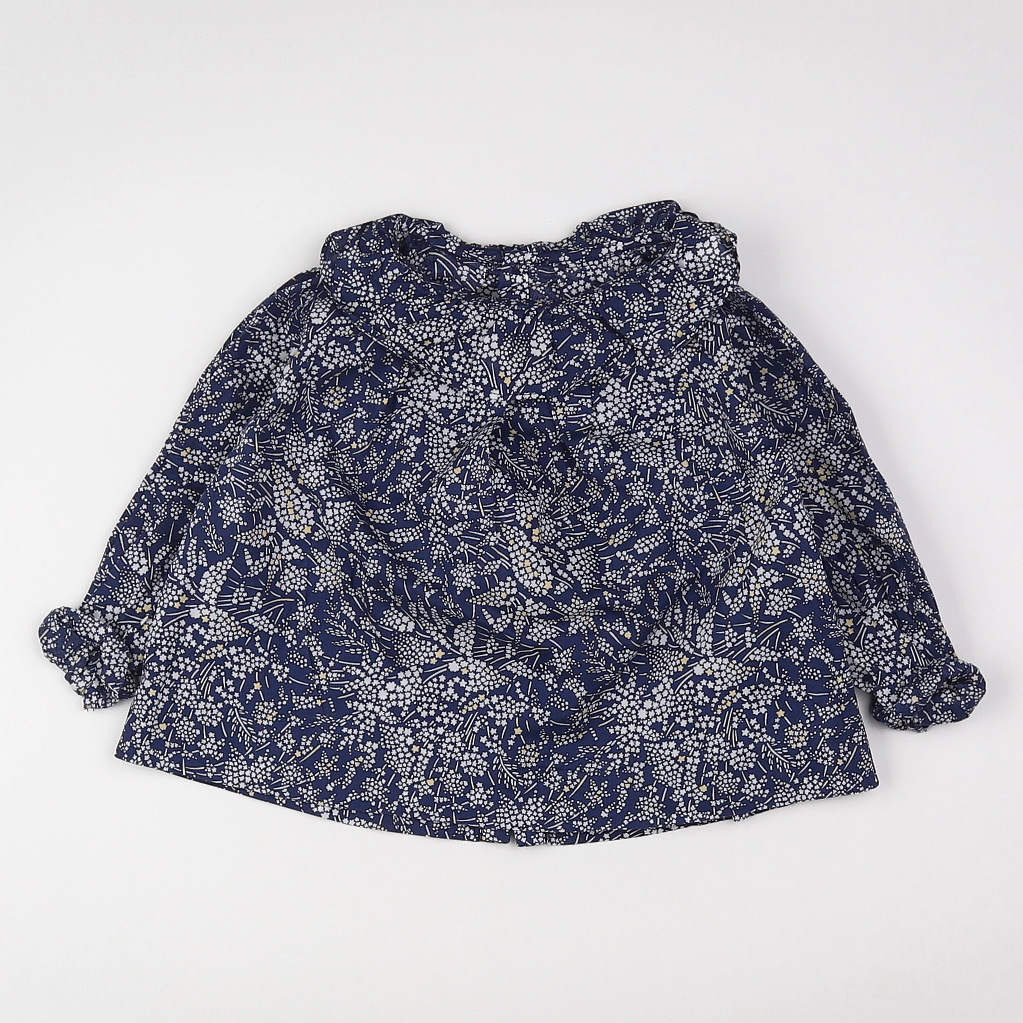 Jacadi - blouse bleu - 12 mois