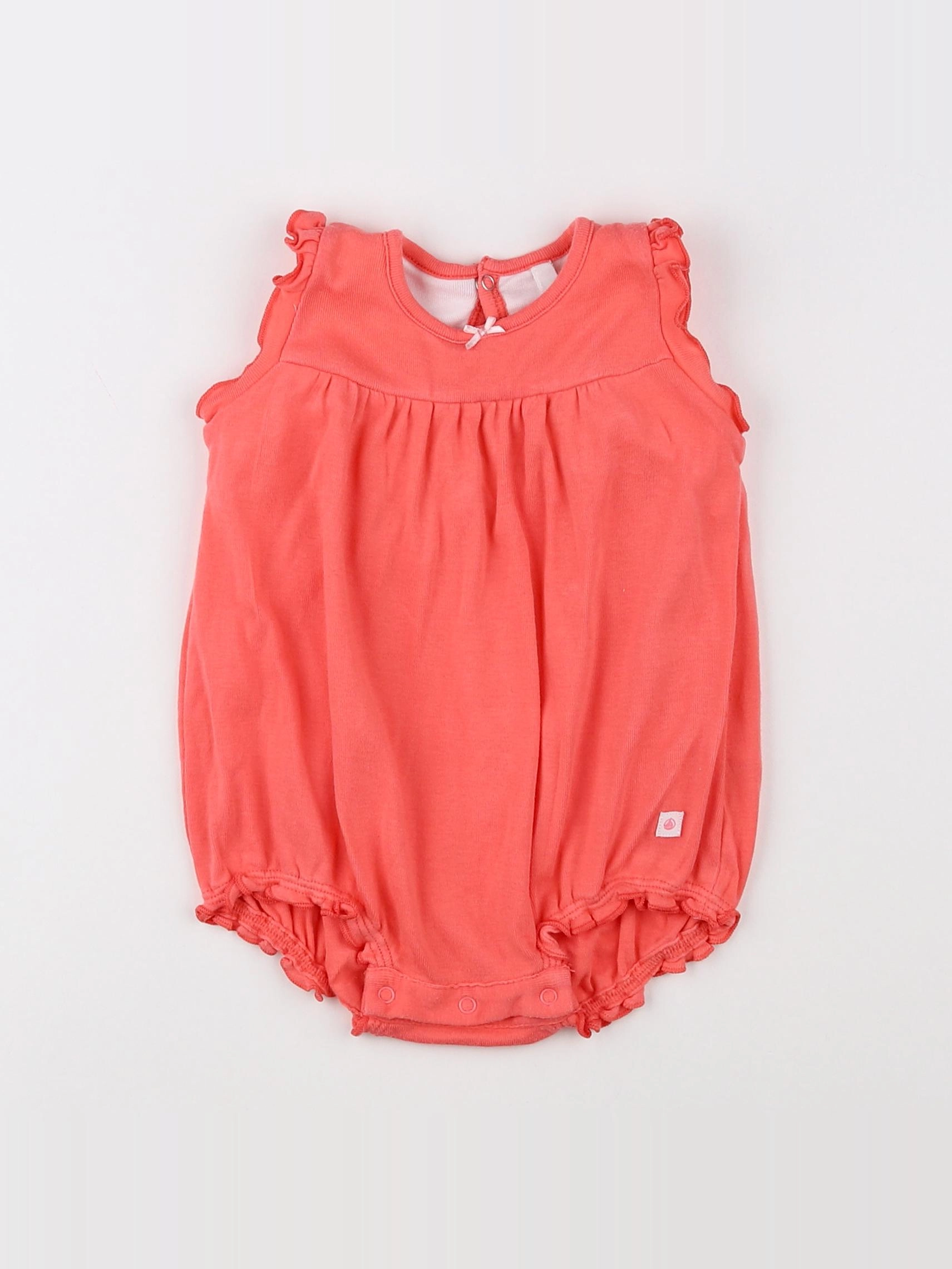 Petit Bateau - combinaison orange - 3 mois
