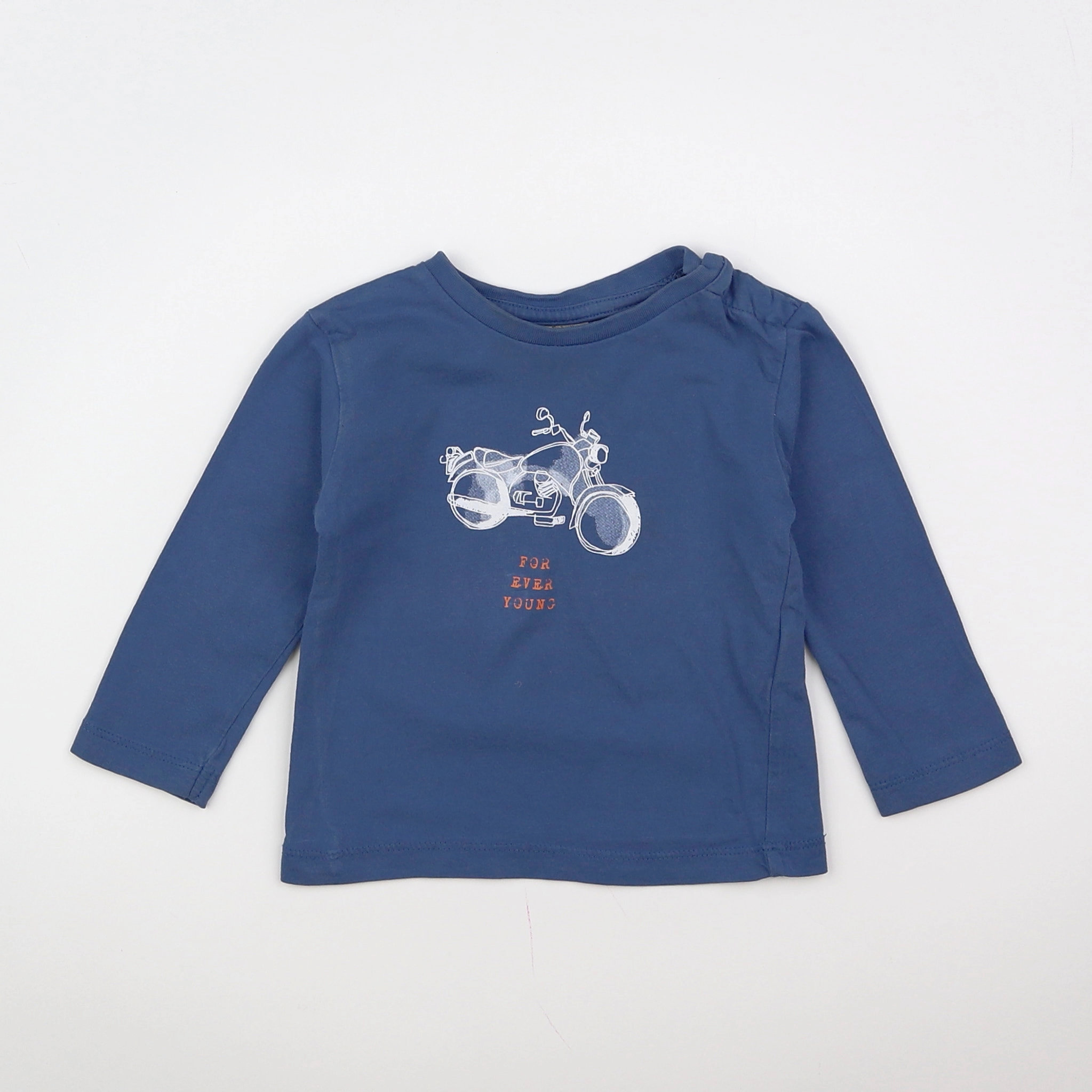 Zara - tee-shirt bleu - 6/9 mois