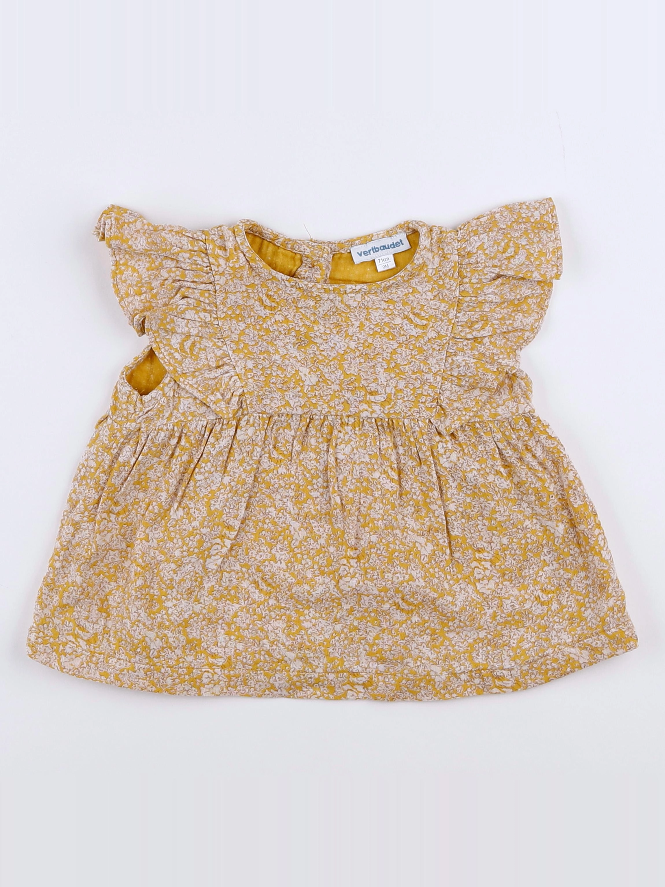Vertbaudet - robe jaune - 9 mois