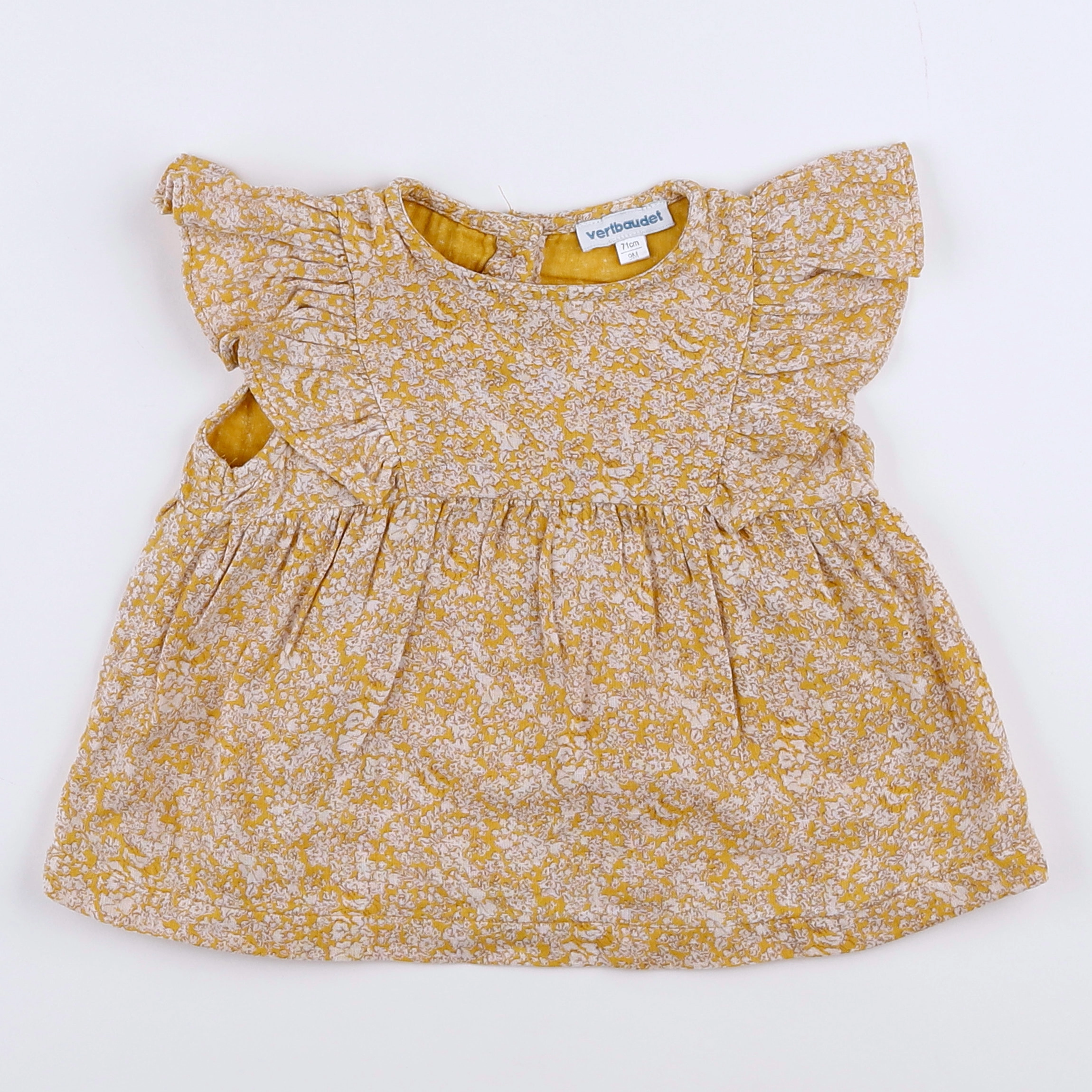 Vertbaudet - robe jaune - 9 mois