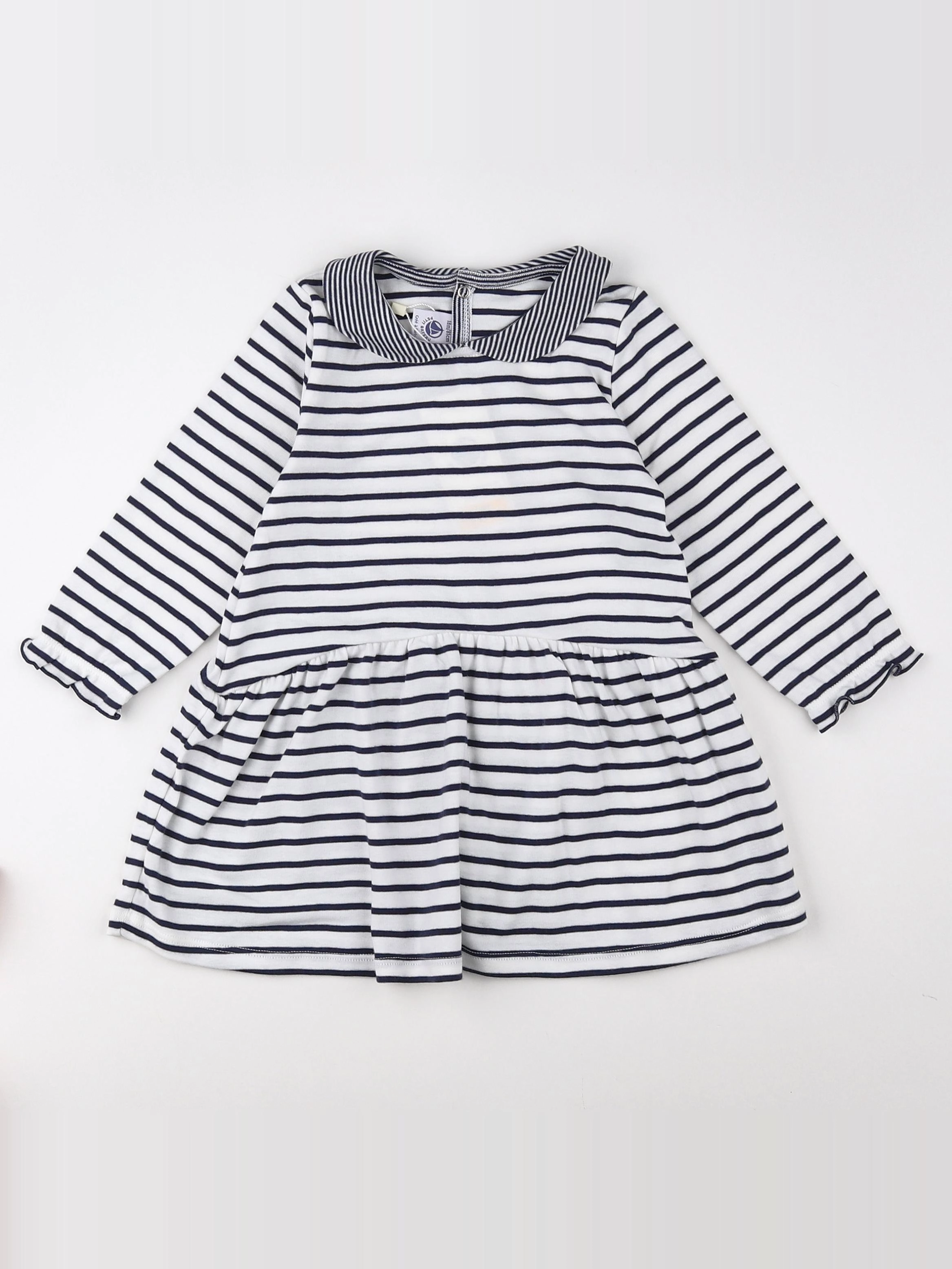 Petit Bateau - robe bleu (état neuf) - 18 mois