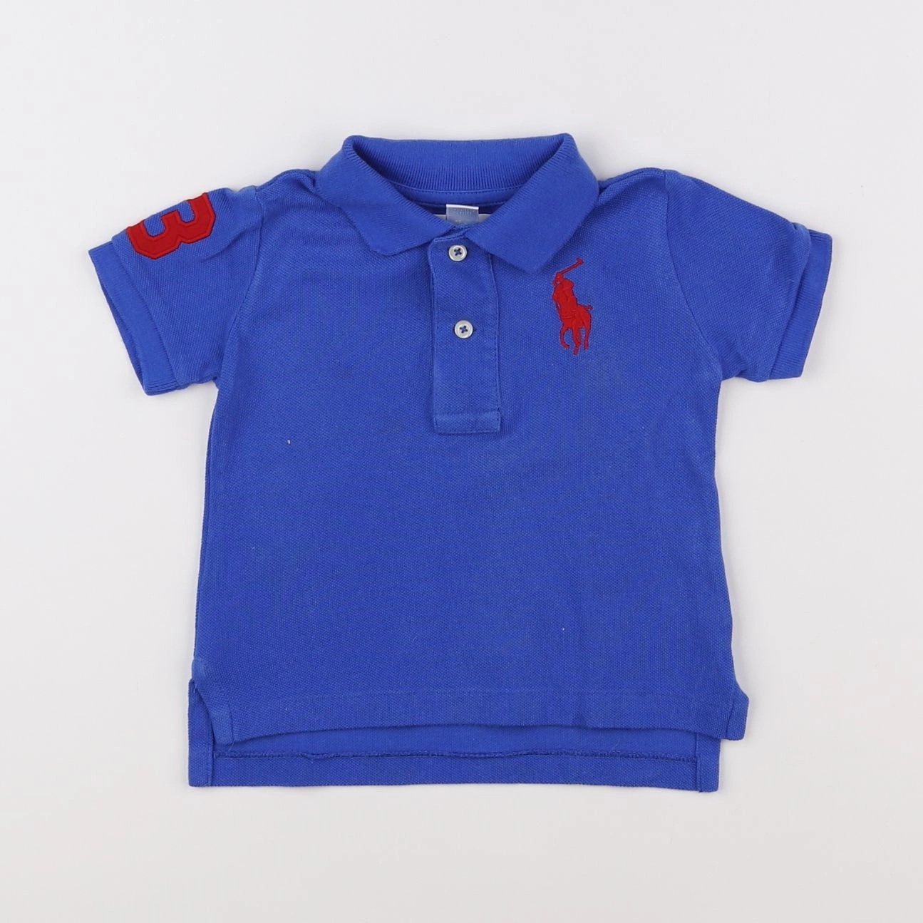 Ralph Lauren - polo bleu - 9 mois