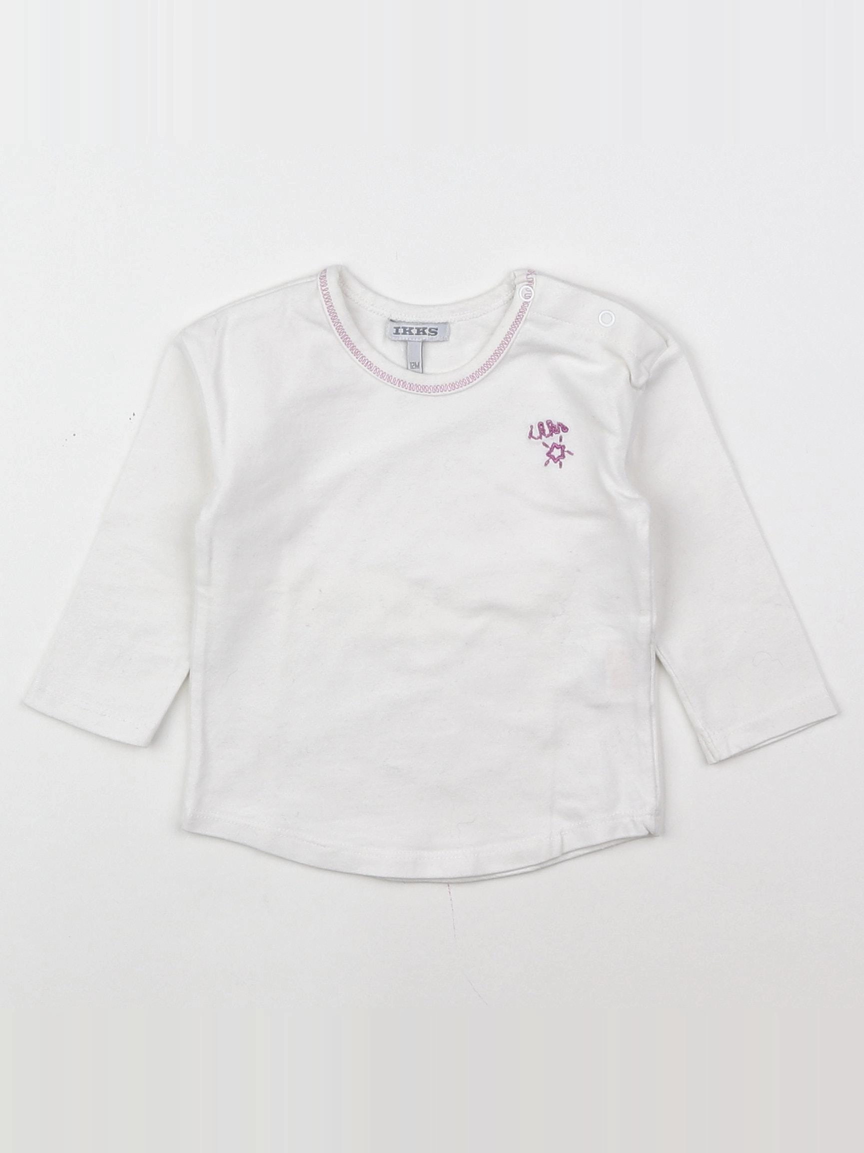 IKKS - tee-shirt rose - 12 mois