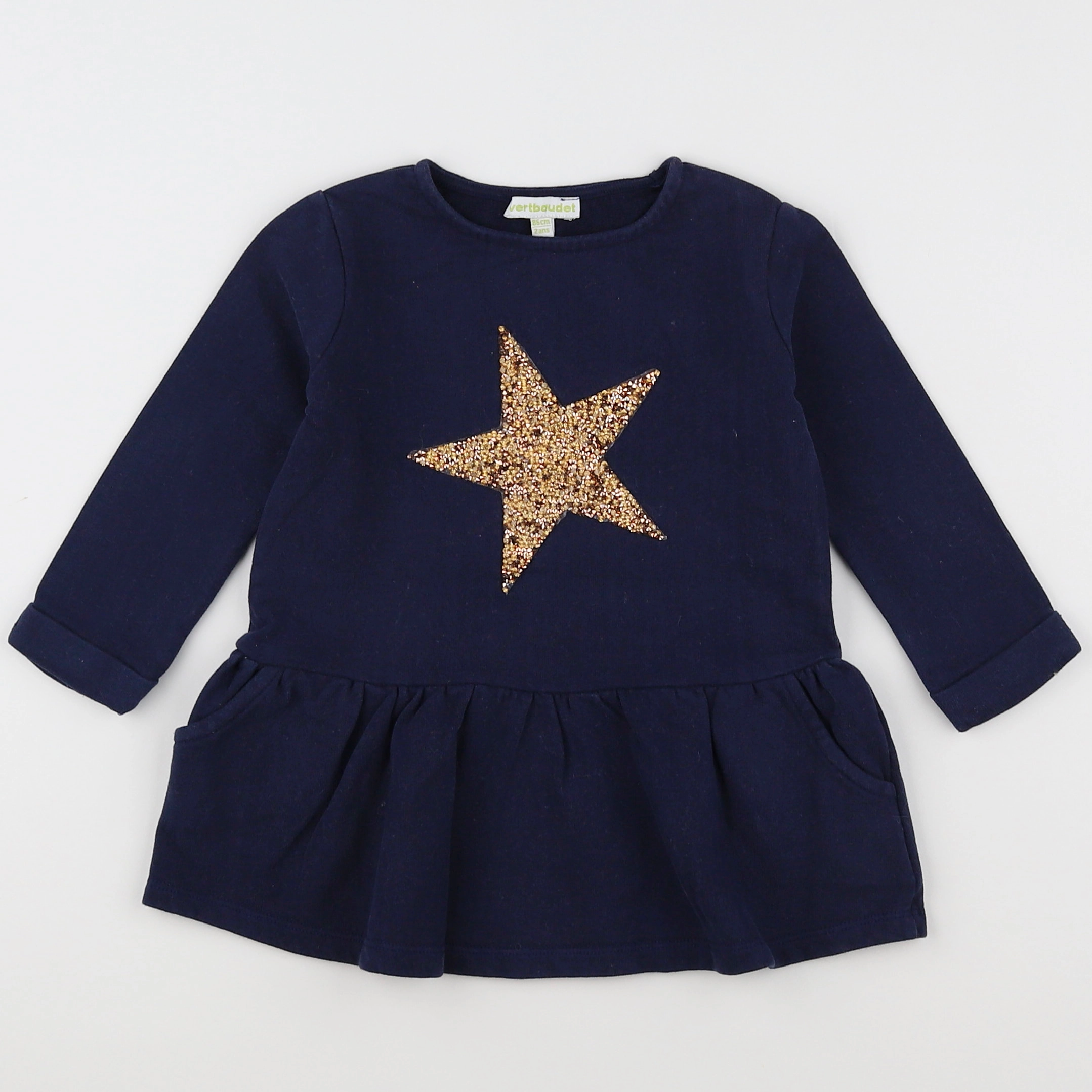Vertbaudet - robe bleu - 2 ans