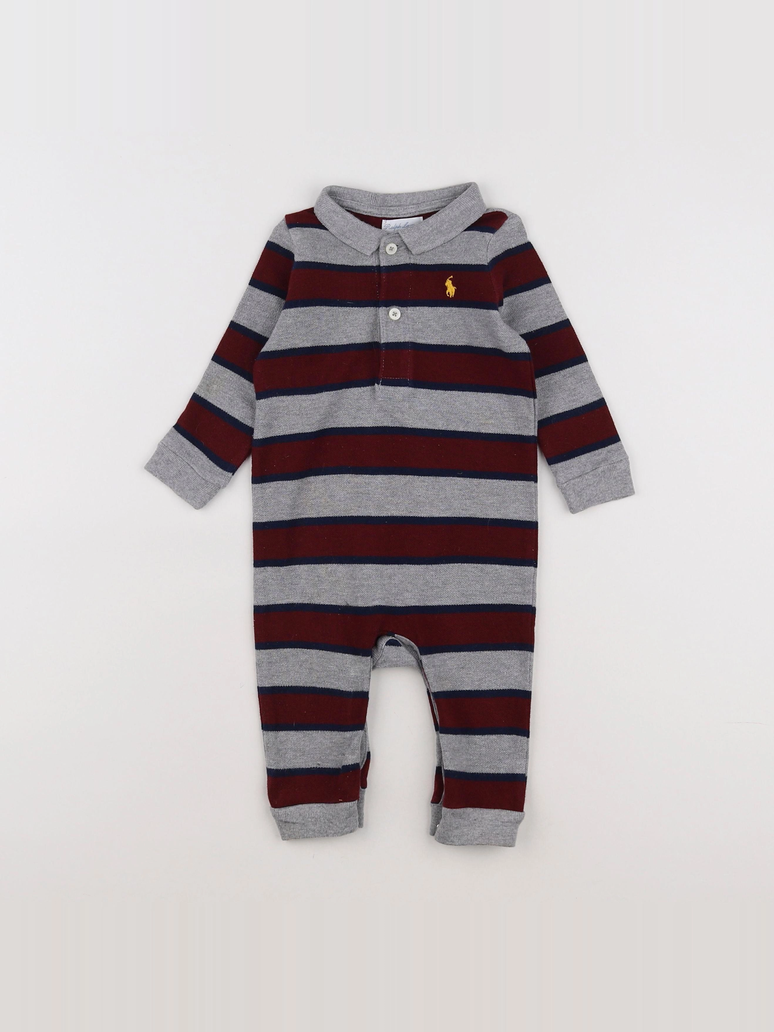 Ralph Lauren - combinaison gris, rouge - 6 mois