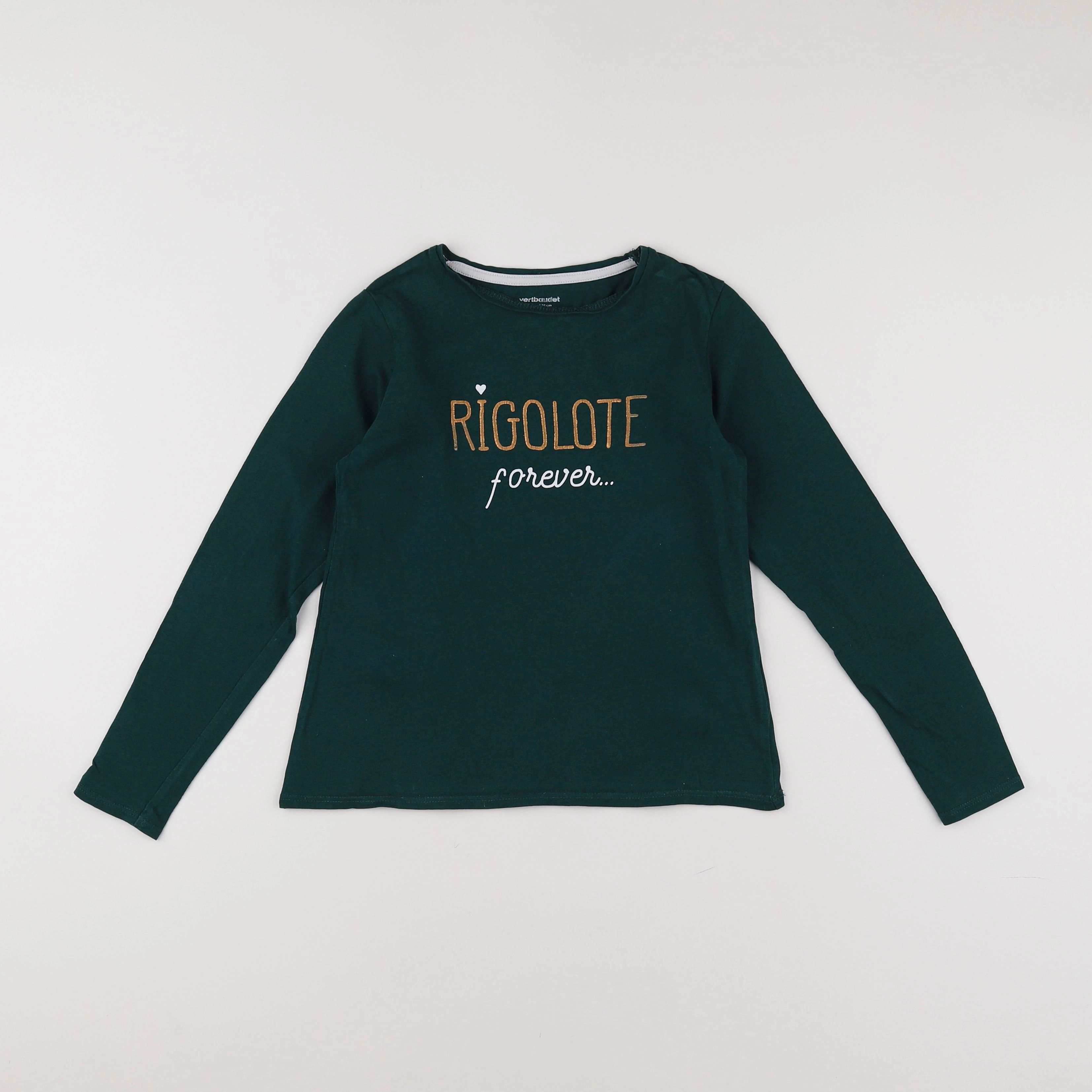 Vertbaudet - tee-shirt vert, or - 8 ans