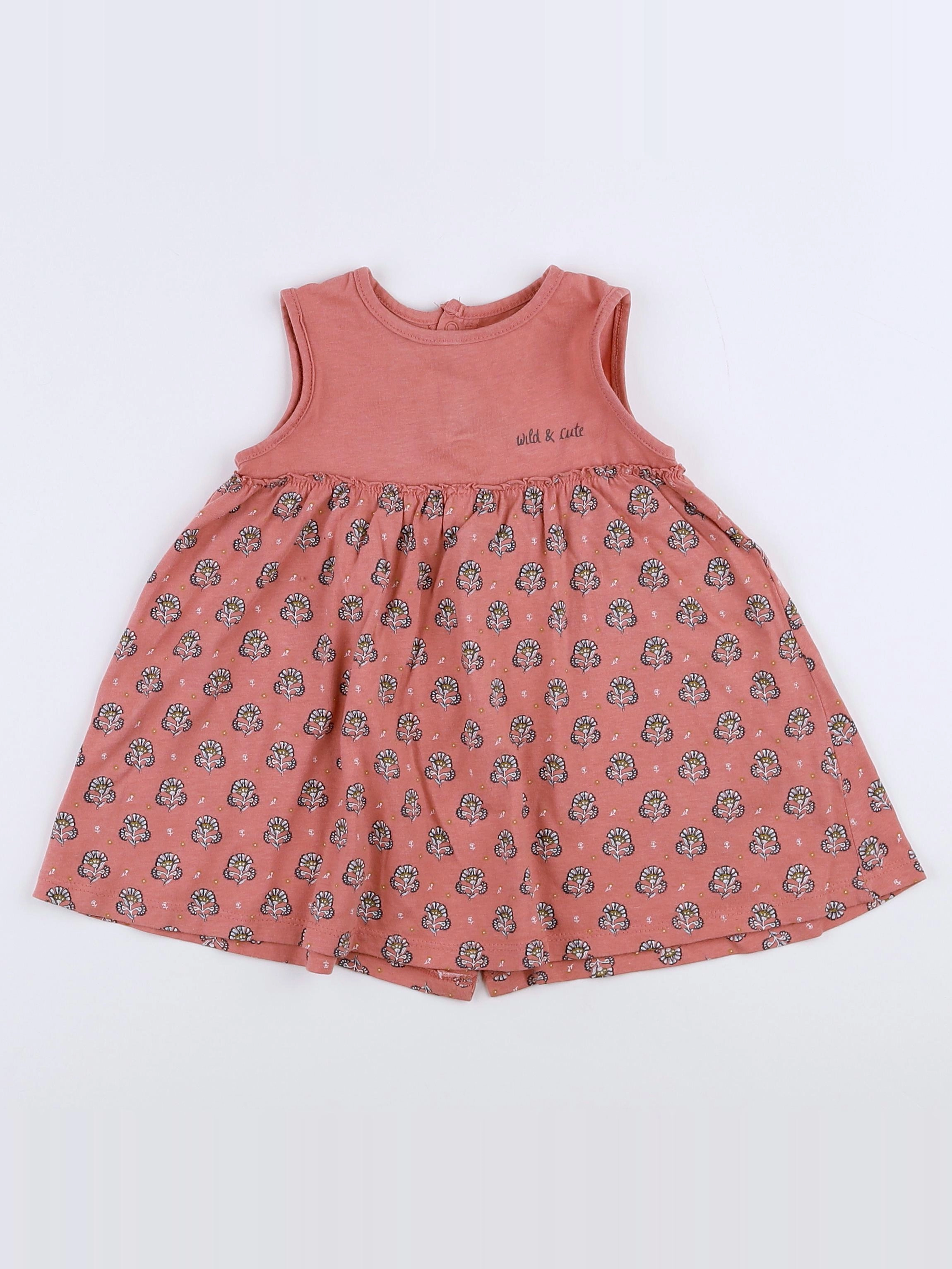 Vertbaudet - robe rose - 9 mois