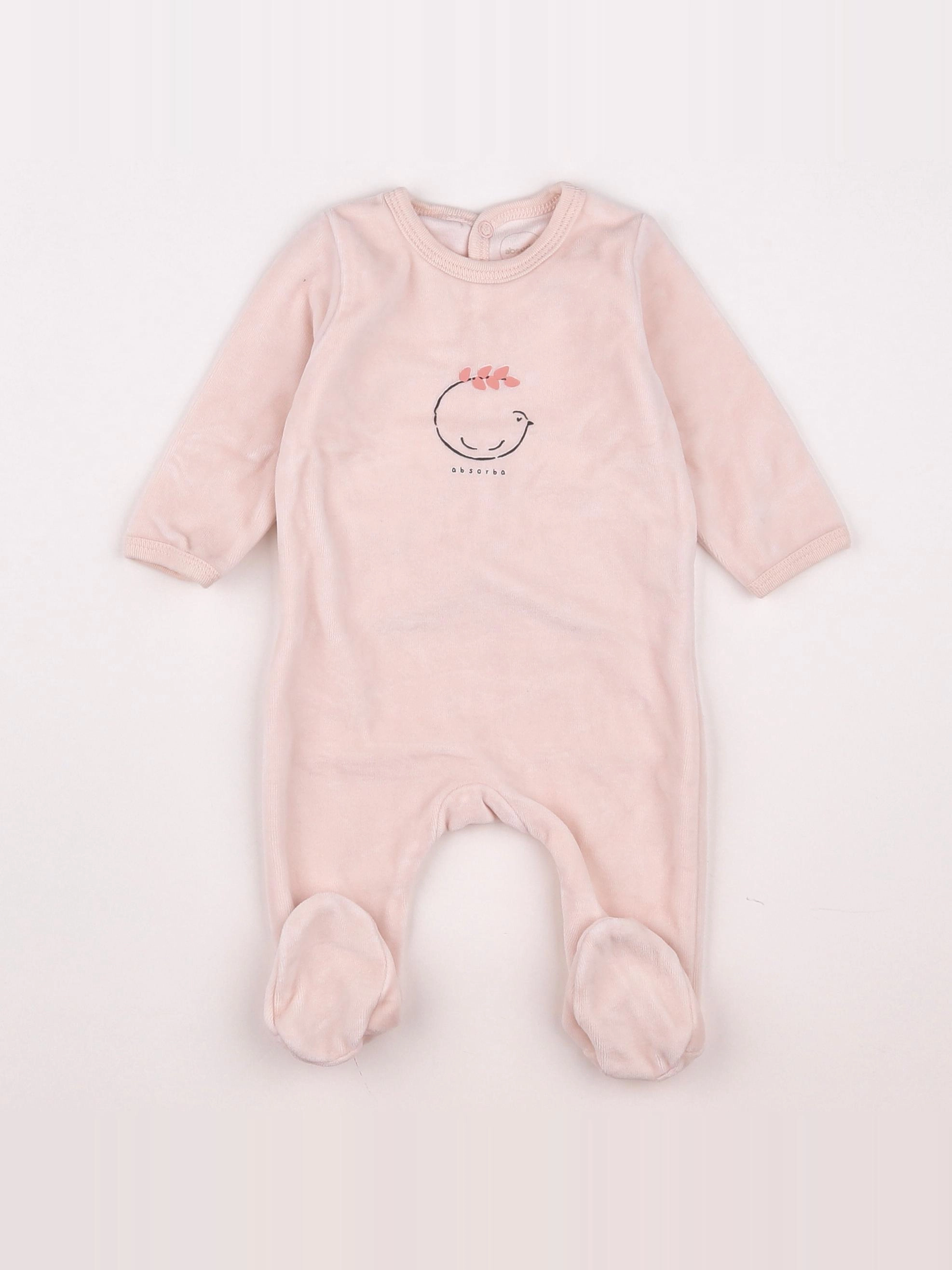 Absorba - pyjama velours rose - 3 mois